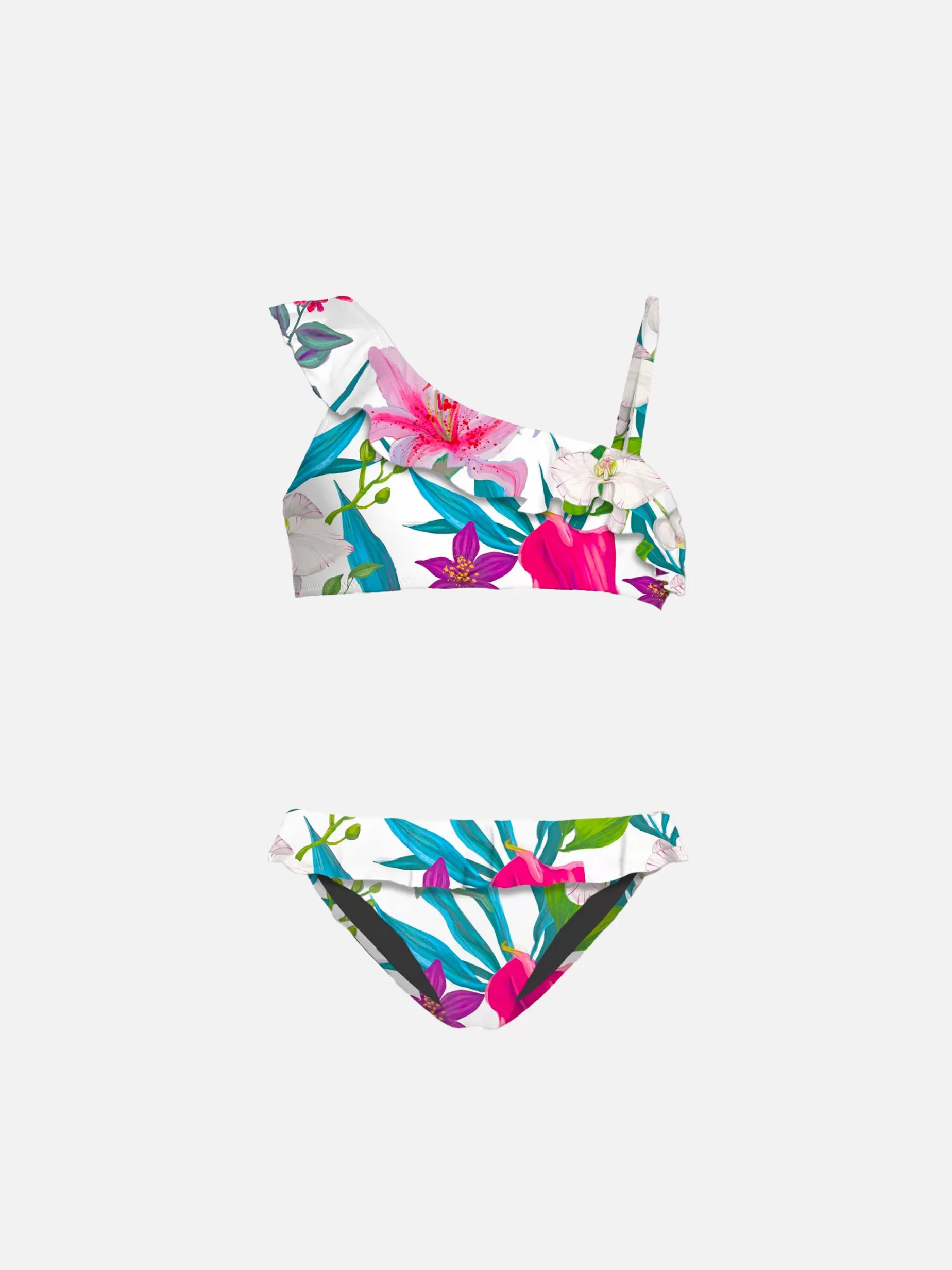 Shop Bikini da bambina monospalla con volant Costumi Da Bagno Stampati | Bikini E Slip Mare