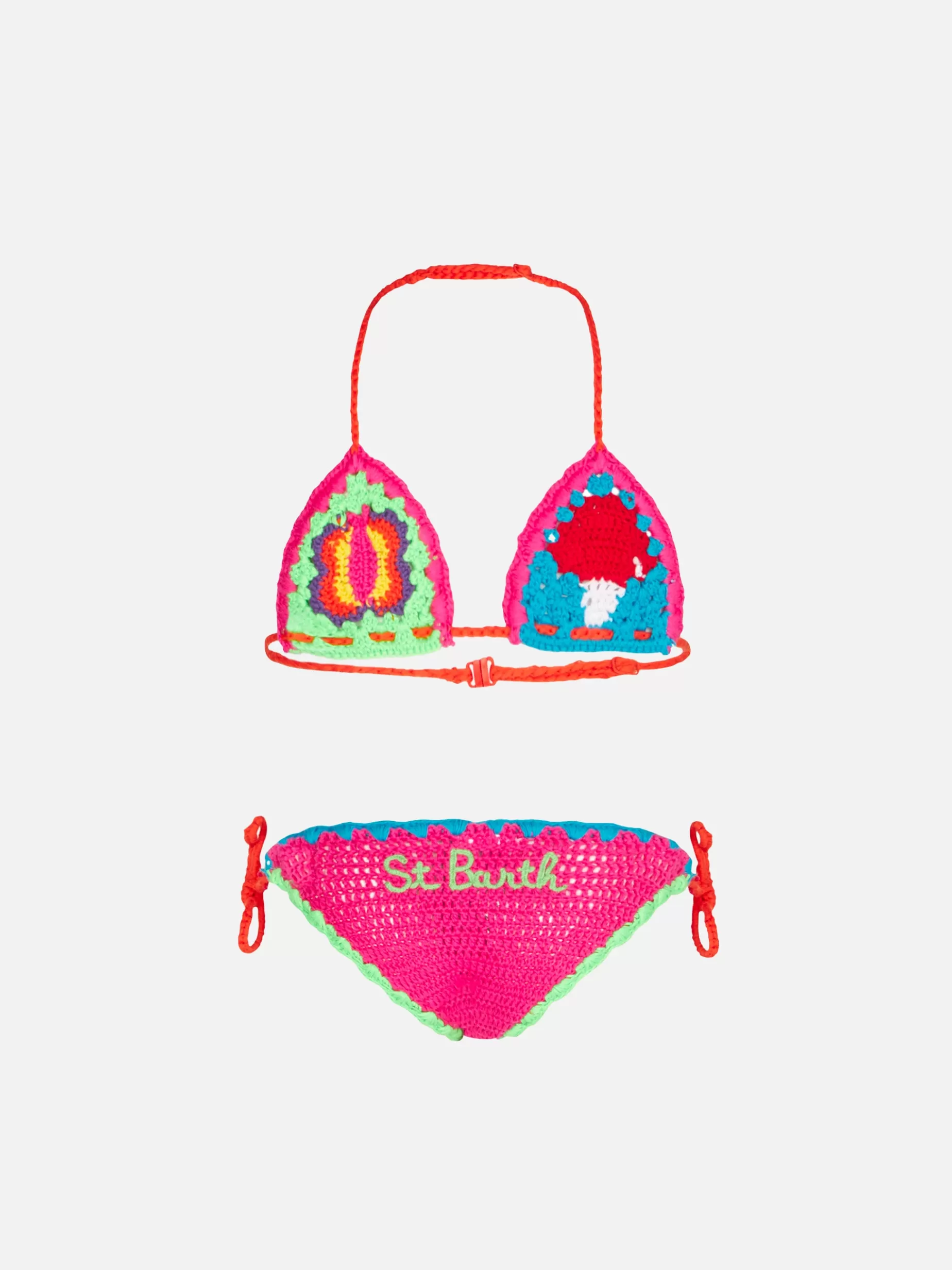 Hot Bikini da bambina multicolore crochet con toppe Costumi Da Bagno Tinta Unita | Bikini E Slip Mare
