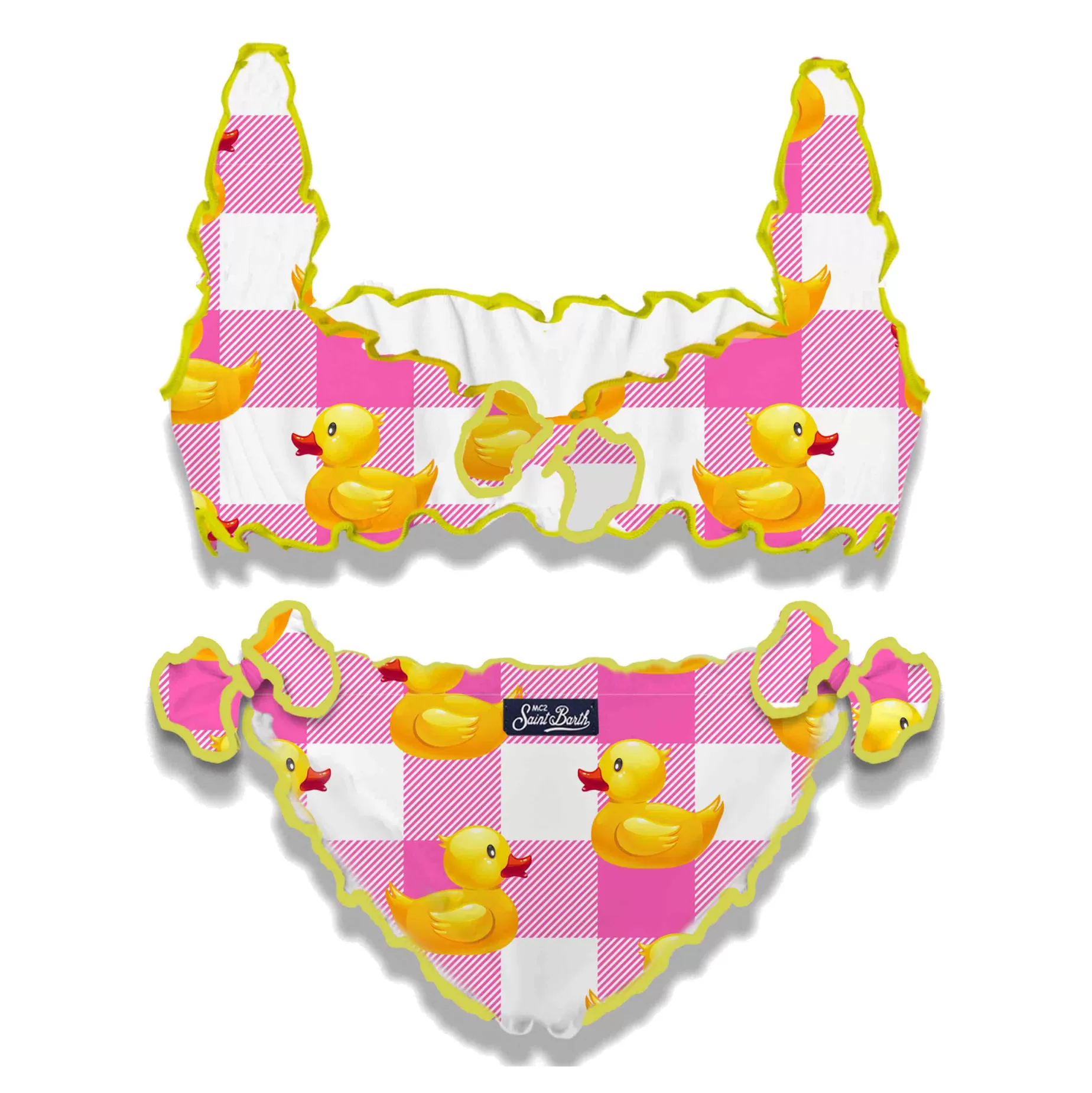 Outlet Bikini da bambina rosa vichy e papere Costumi Da Bagno Stampati | Bikini E Slip Mare