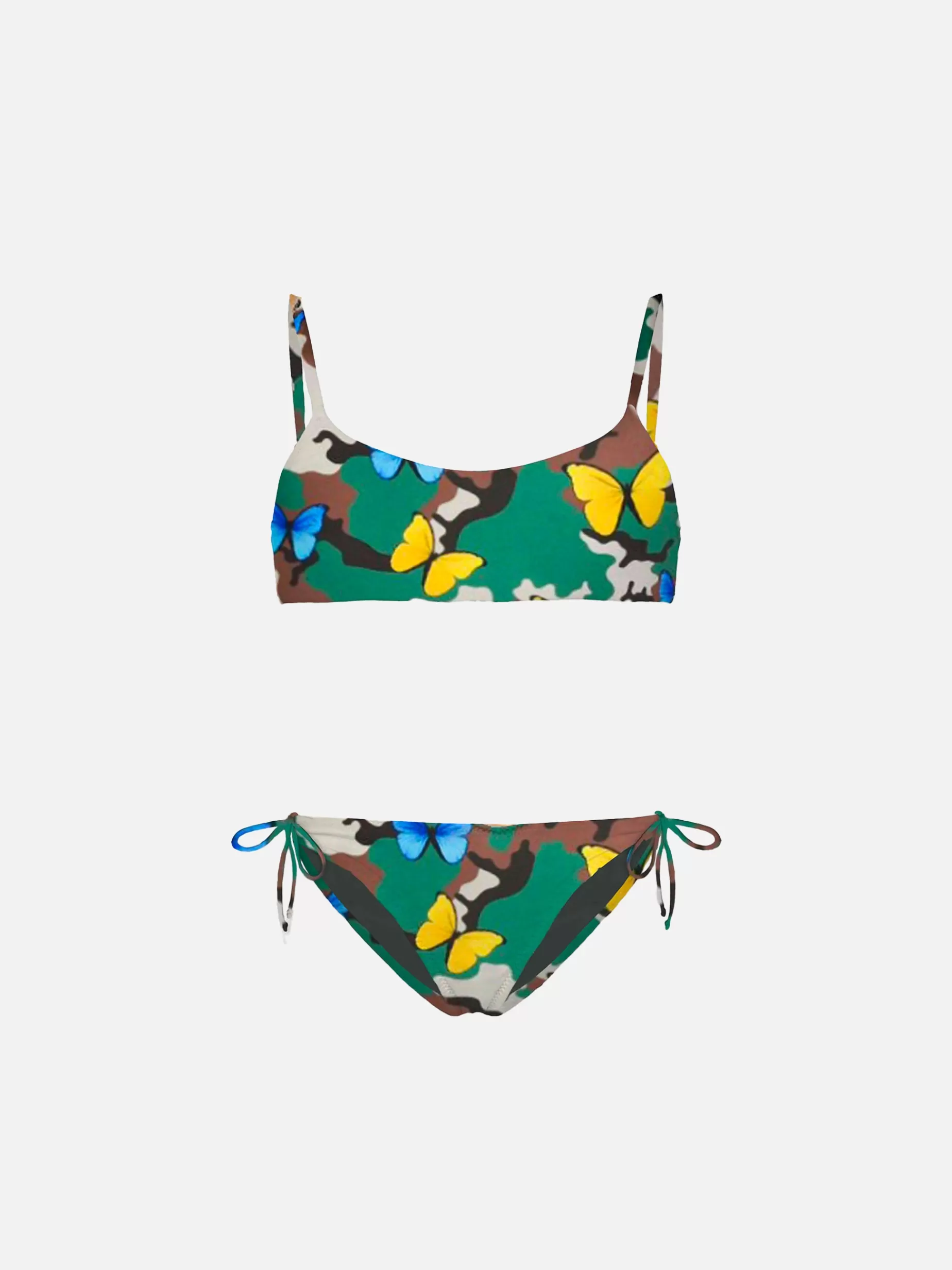 Flash Sale Bikini da bambina stampa farfalla su fondo mimetico Costumi Da Bagno Stampati | Bikini E Slip Mare