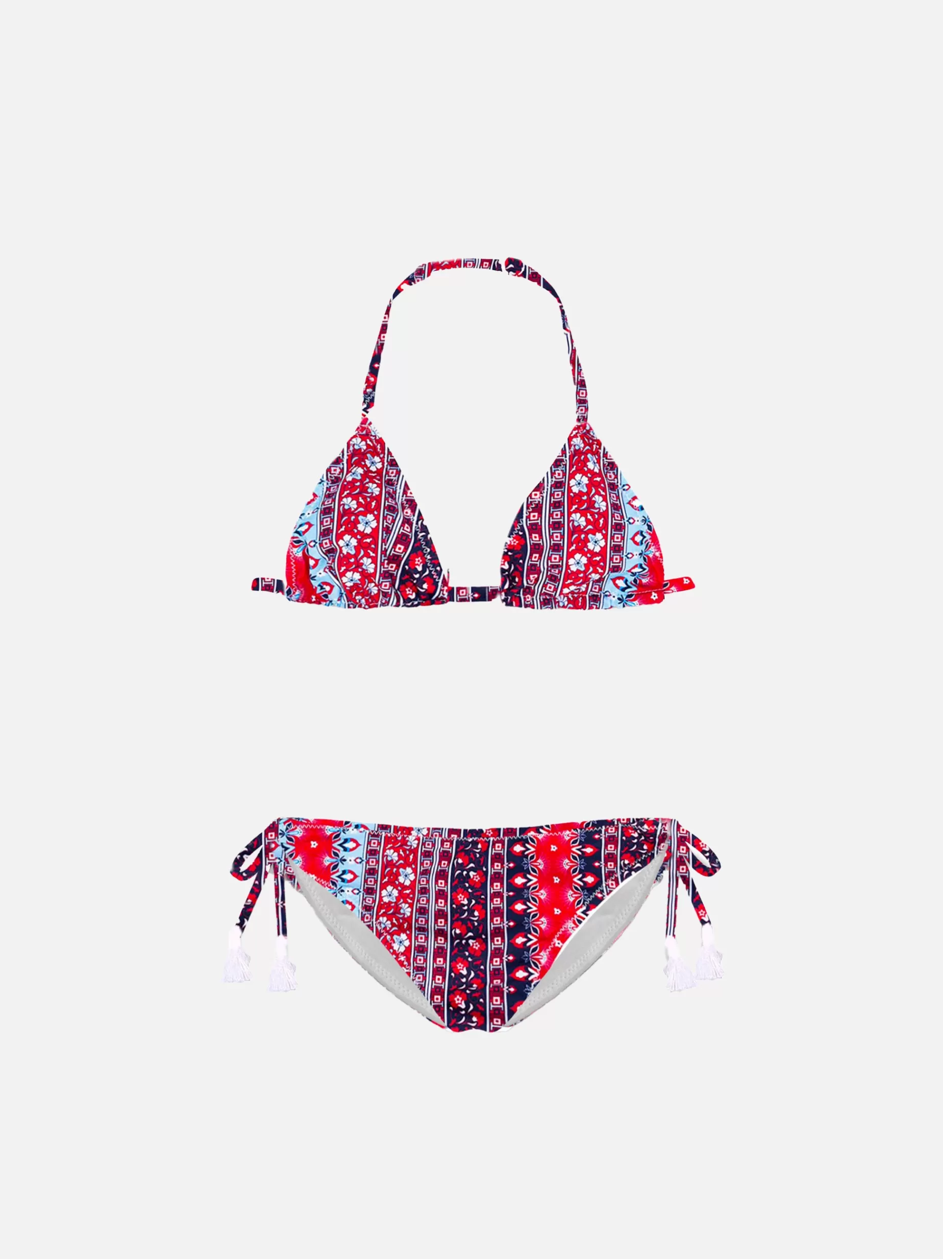 Flash Sale Bikini da bambina stampa gipsy rosso e blu Costumi Da Bagno Stampati | Bikini E Slip Mare