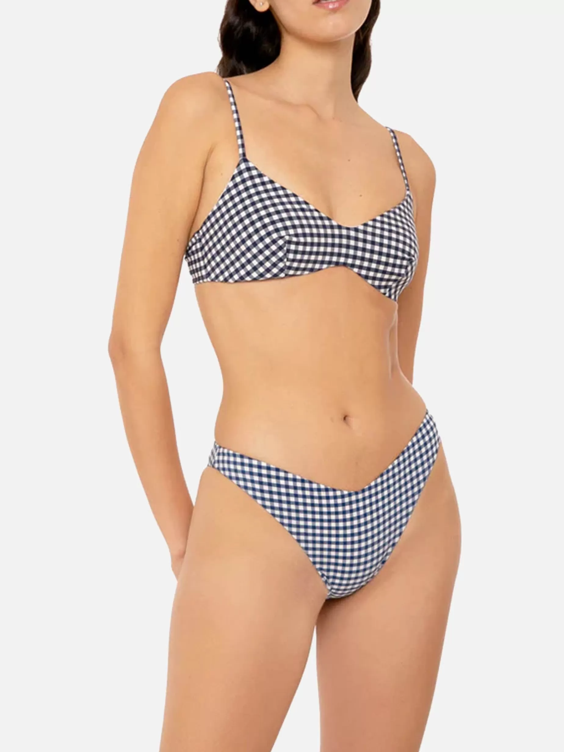 Outlet Bikini da donna a bralette con stampa vichy Donna Bikini