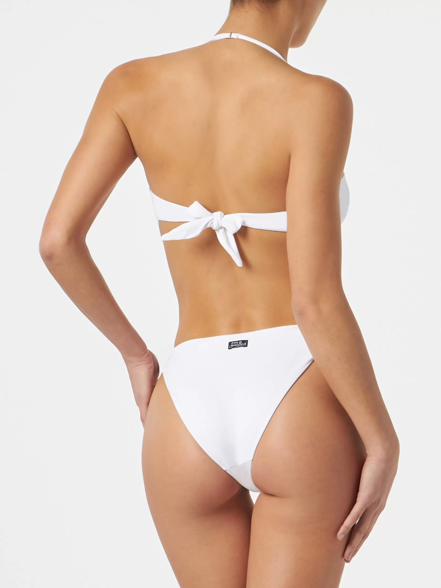 Outlet Bikini da donna a fascia bianco Donna Costumi Tinta Unita | Bikini