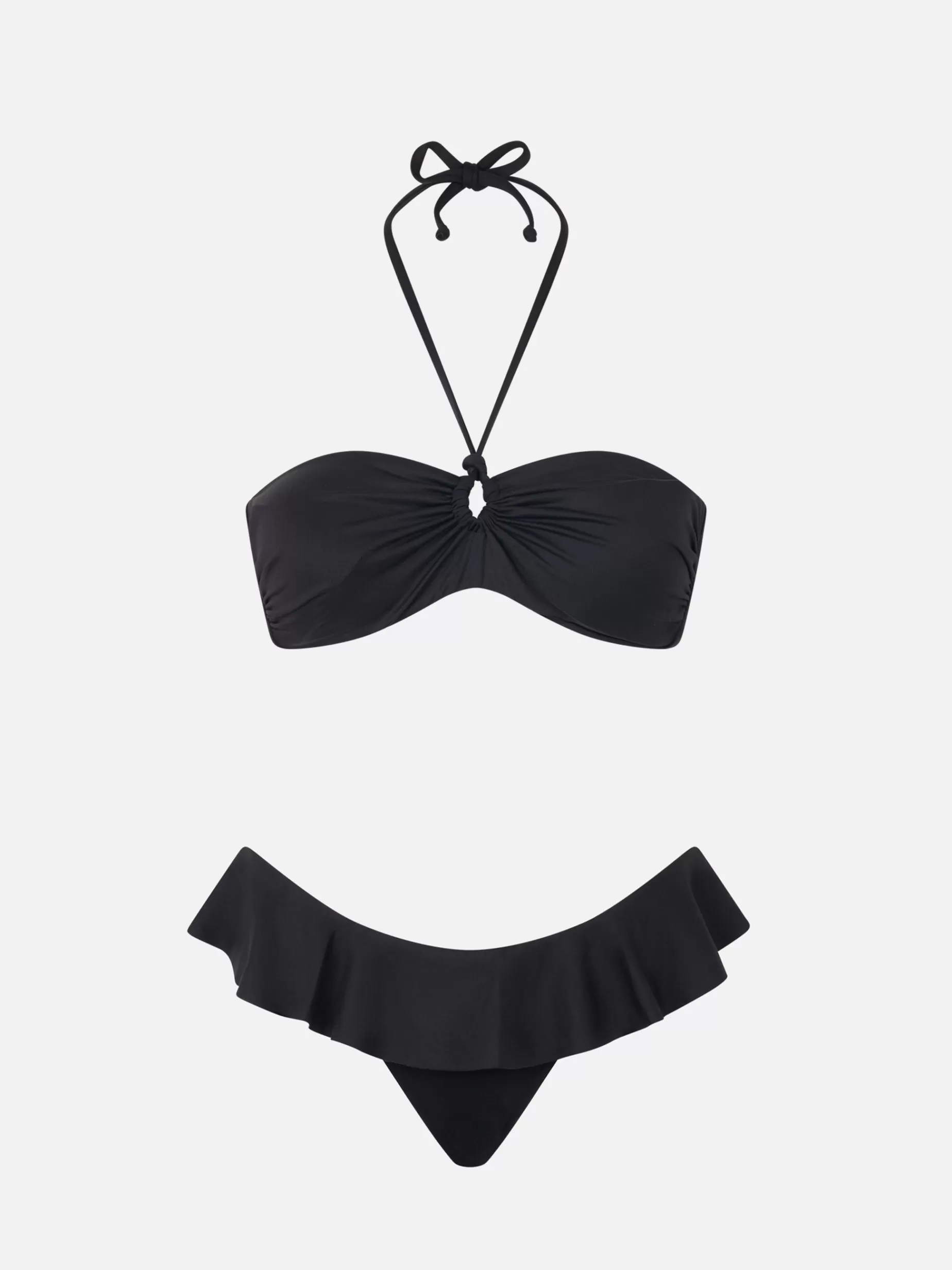 Best Sale Bikini da donna a fascia colore nero Donna Costumi Tinta Unita | Bikini