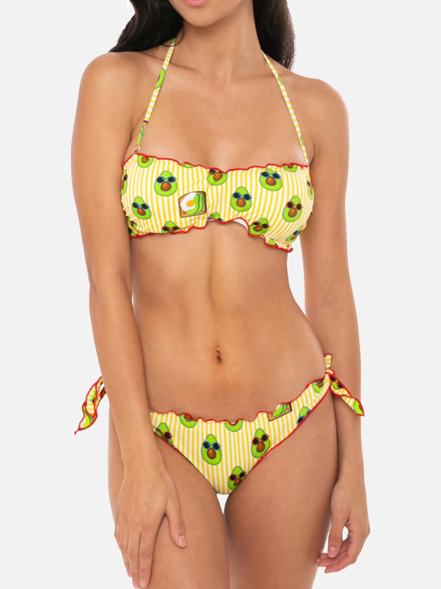 Flash Sale Bikini da donna a fascia con stampa avocado Donna Bikini | Beachwear