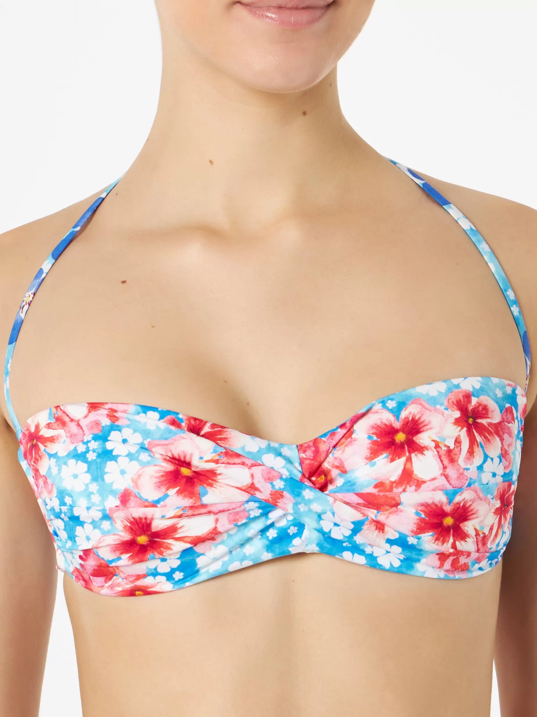 Shop Bikini da donna a fascia con stampa fiori Donna Costumi Stampati | Bikini