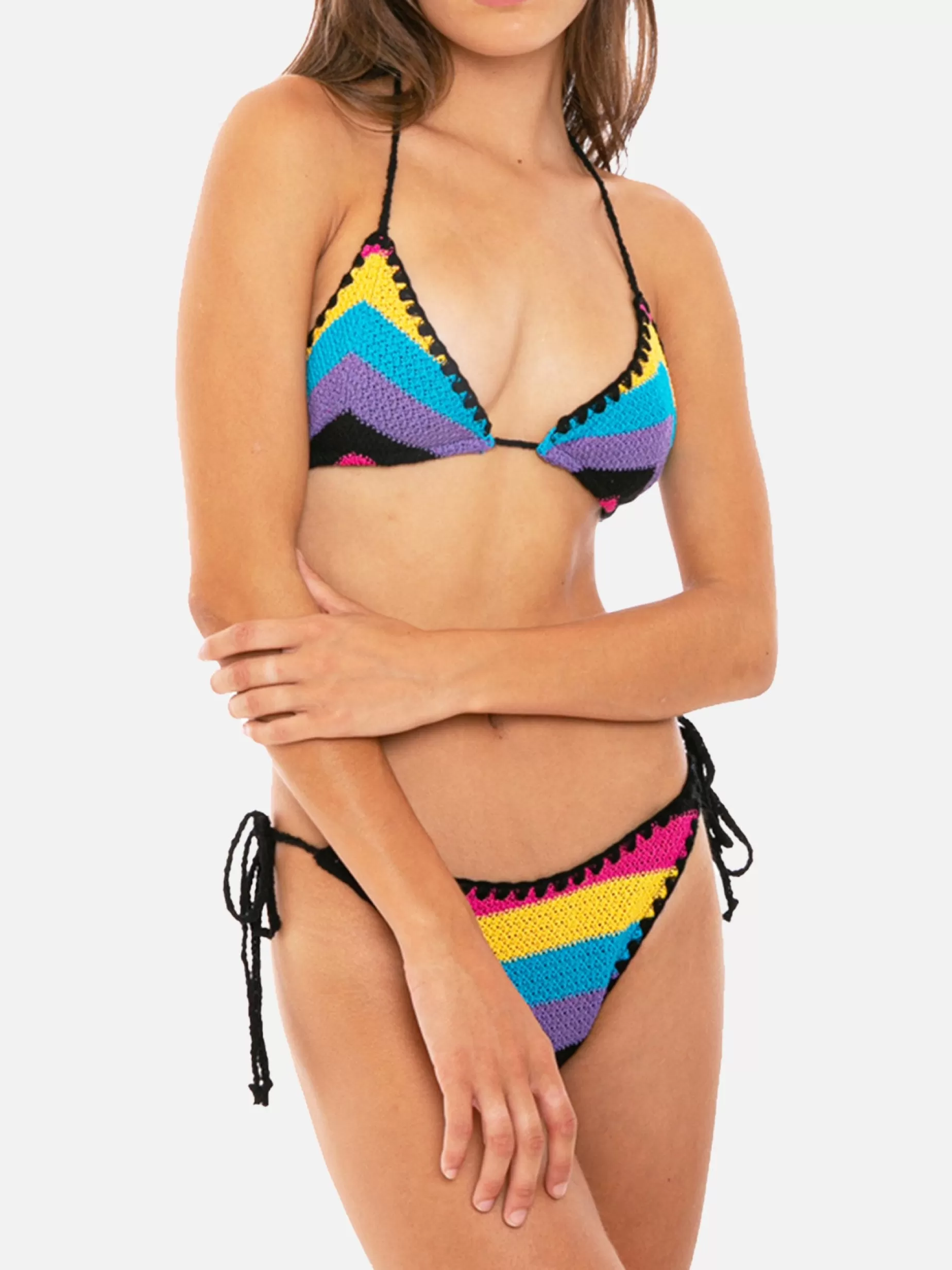 Store Bikini da donna a triangolo all'uncinetto Donna Costumi Stampati | Bikini