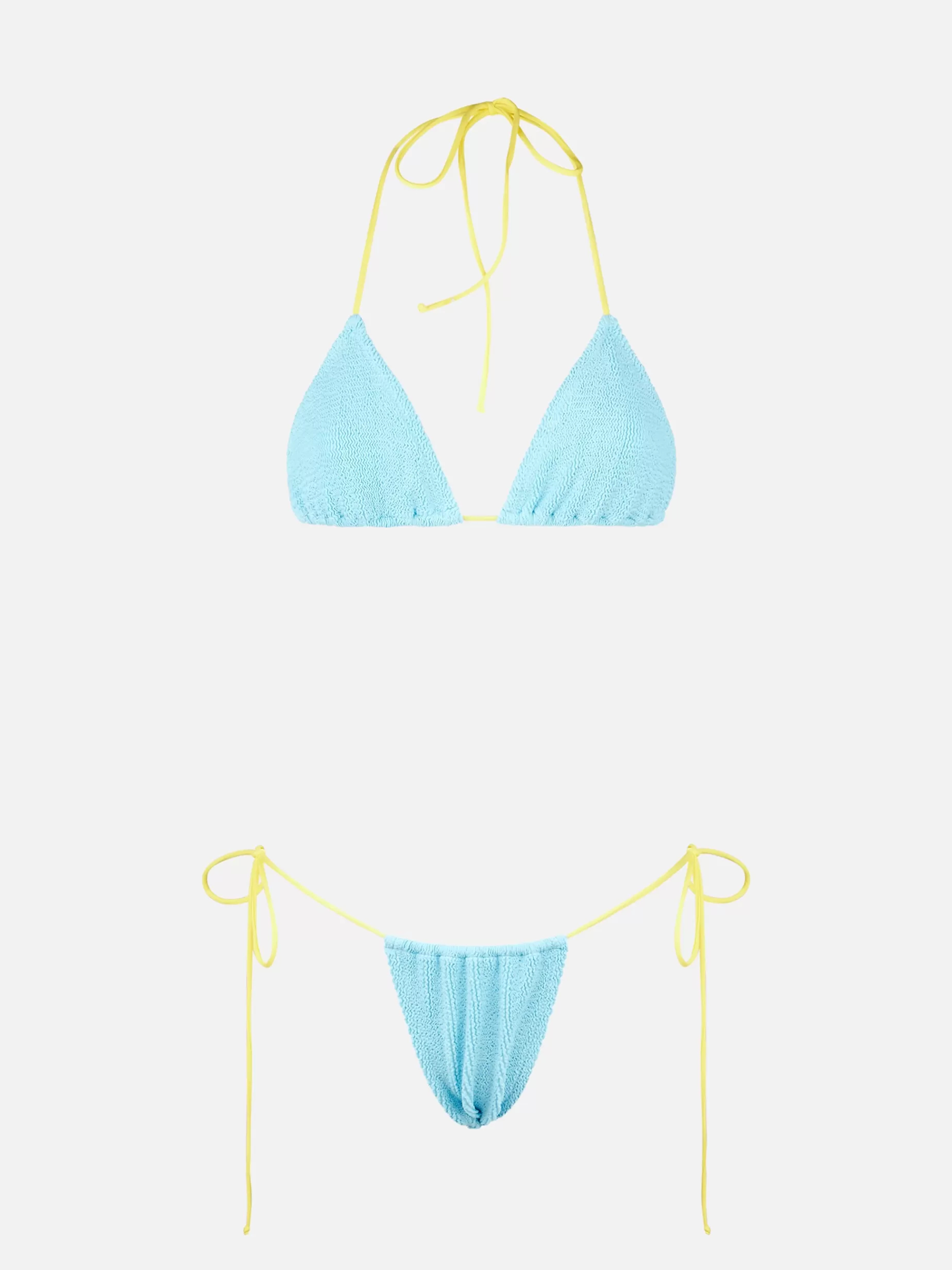 Store Bikini da donna a triangolo azzurro crinkle | MELISSA SATTA EDIZIONE SPECIALE Donna Bikini | Crinkle