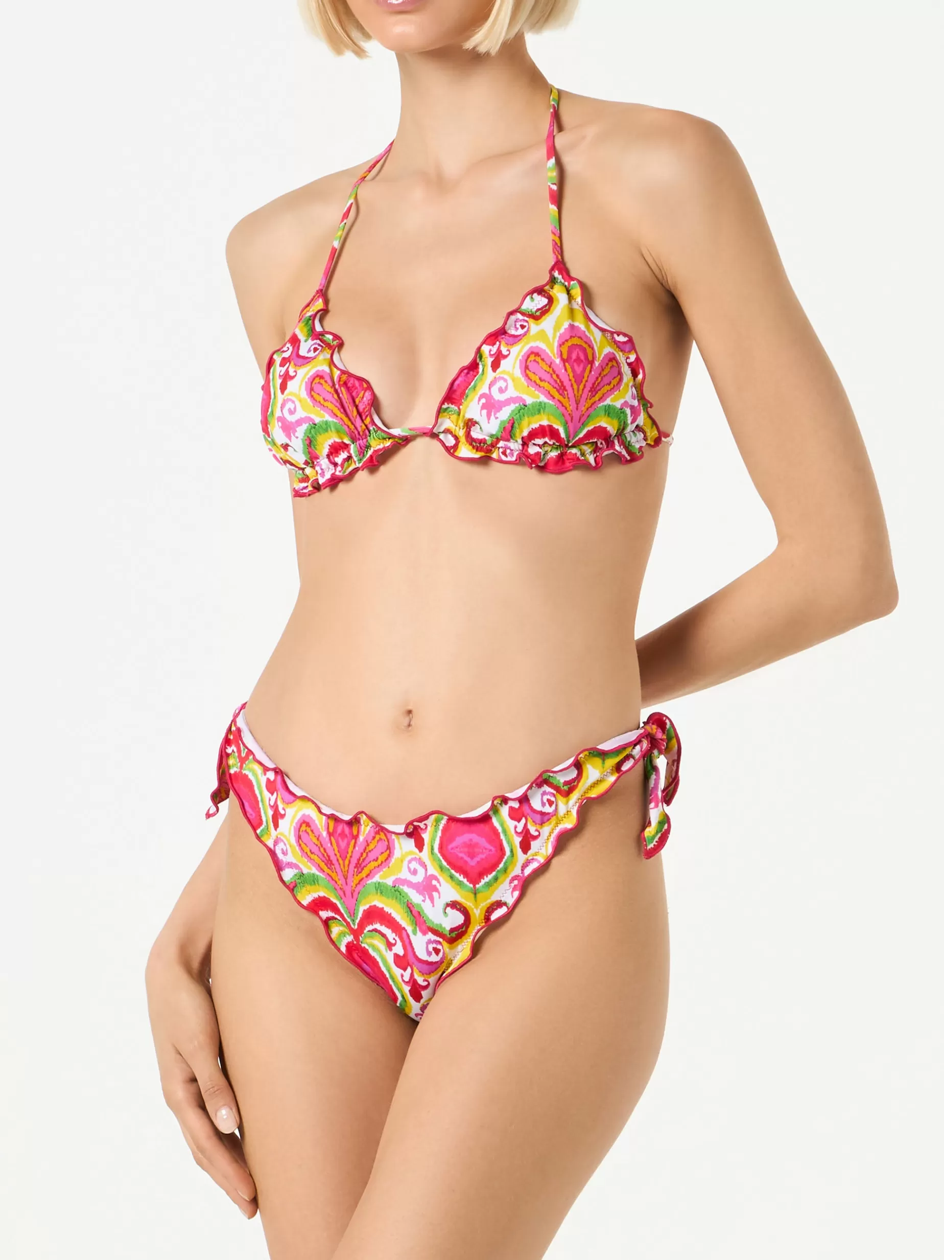 Sale Bikini da donna a triangolo con stampa ikat Donna Costumi Stampati | Bikini