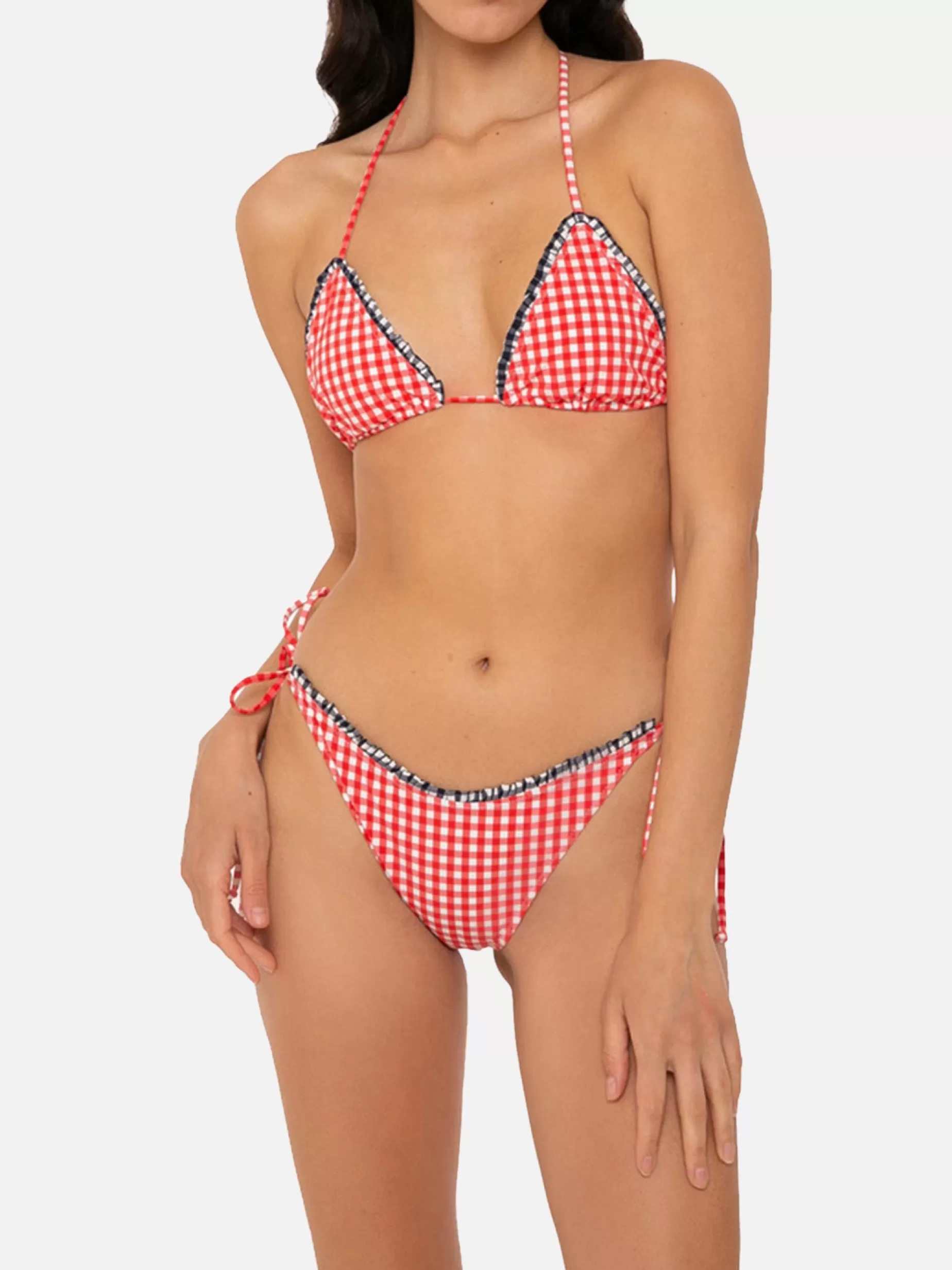 Cheap Bikini da donna a triangolo con stampa vichy Donna Bikini