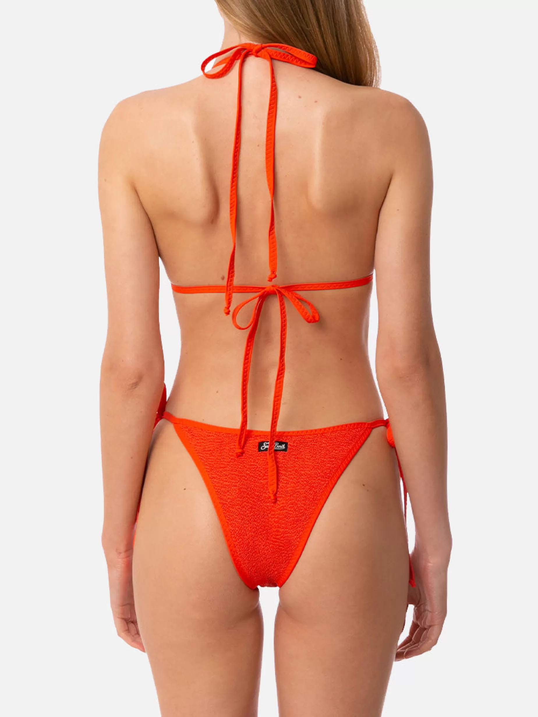 Outlet Bikini da donna a triangolo crinkle arancione Donna Bikini | Crinkle