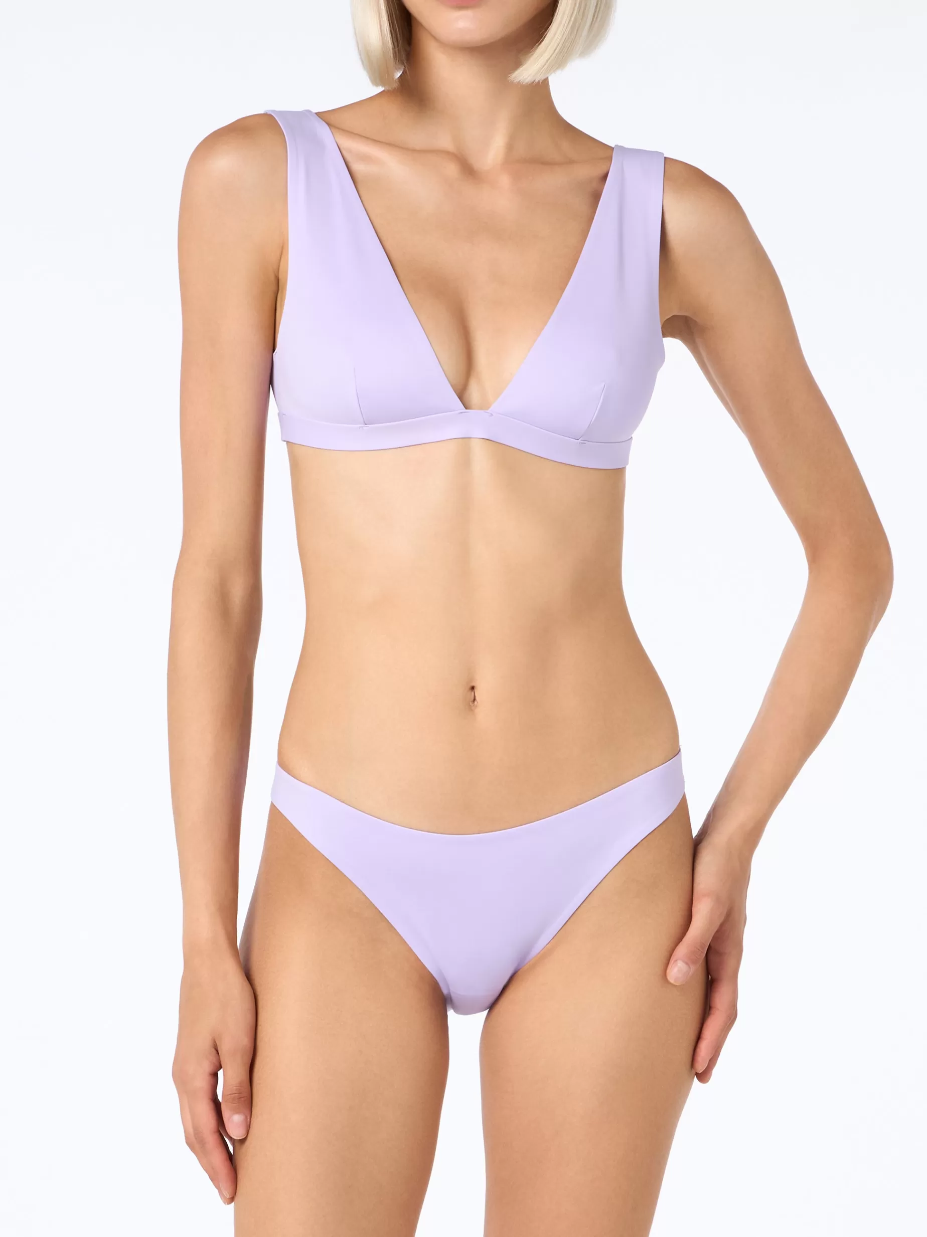 Store Bikini da donna lilla termosaldato con scollo a V Ofelia Reanna Donna Costumi Tinta Unita | Bikini