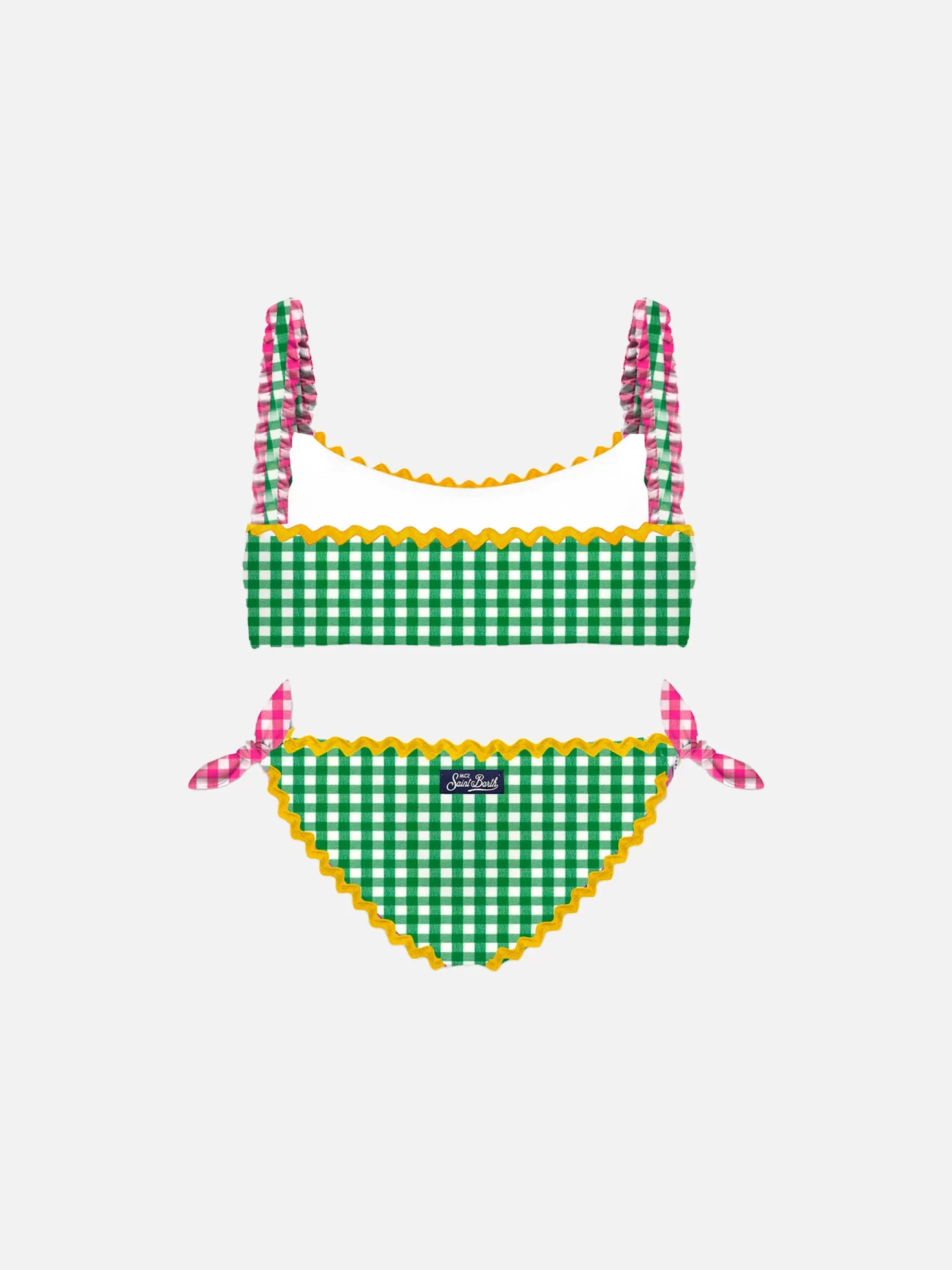 Best Bikini top da bambina con stampa vichy Bikini E Slip Mare