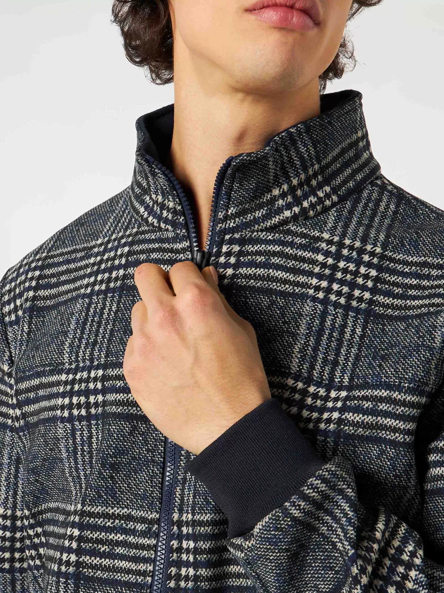 Cheap Bomber da uomo di peso medio in Principe di Galles Uomo Capispalla
