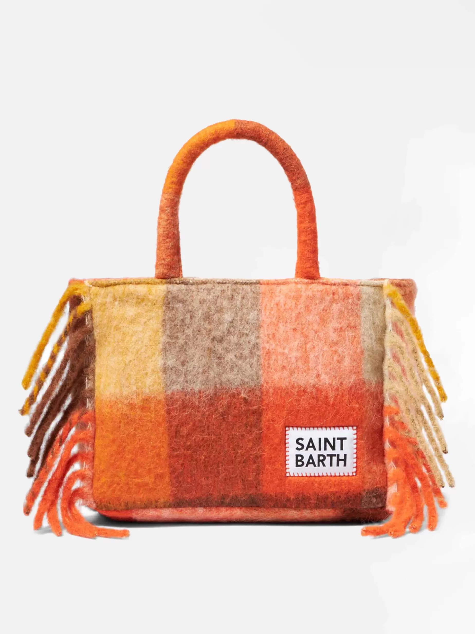 Best Borsa a mano Colette con check multicolor e frange Accessori