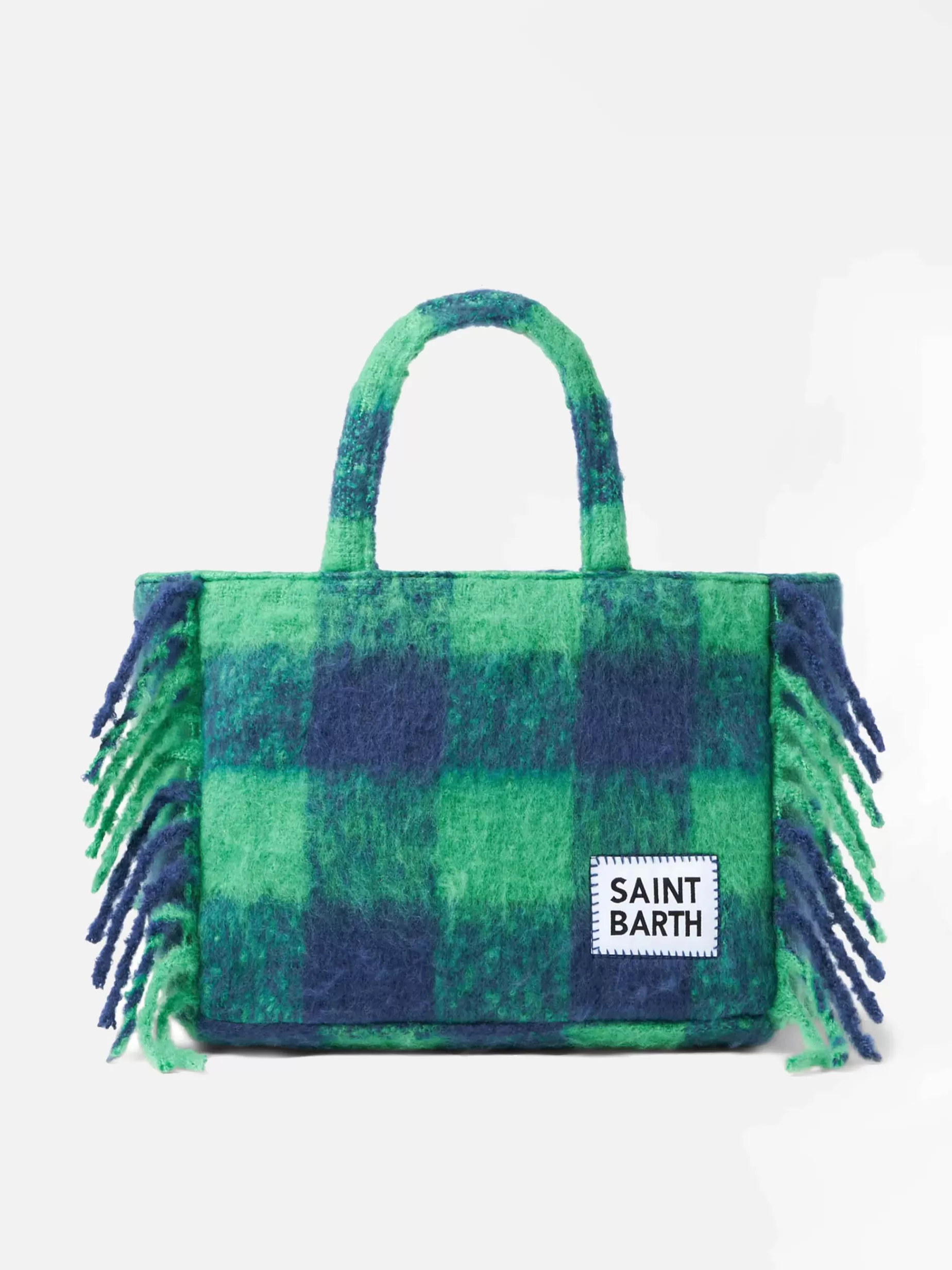 Shop Borsa a mano Colette con stampa tartan verde Accessori