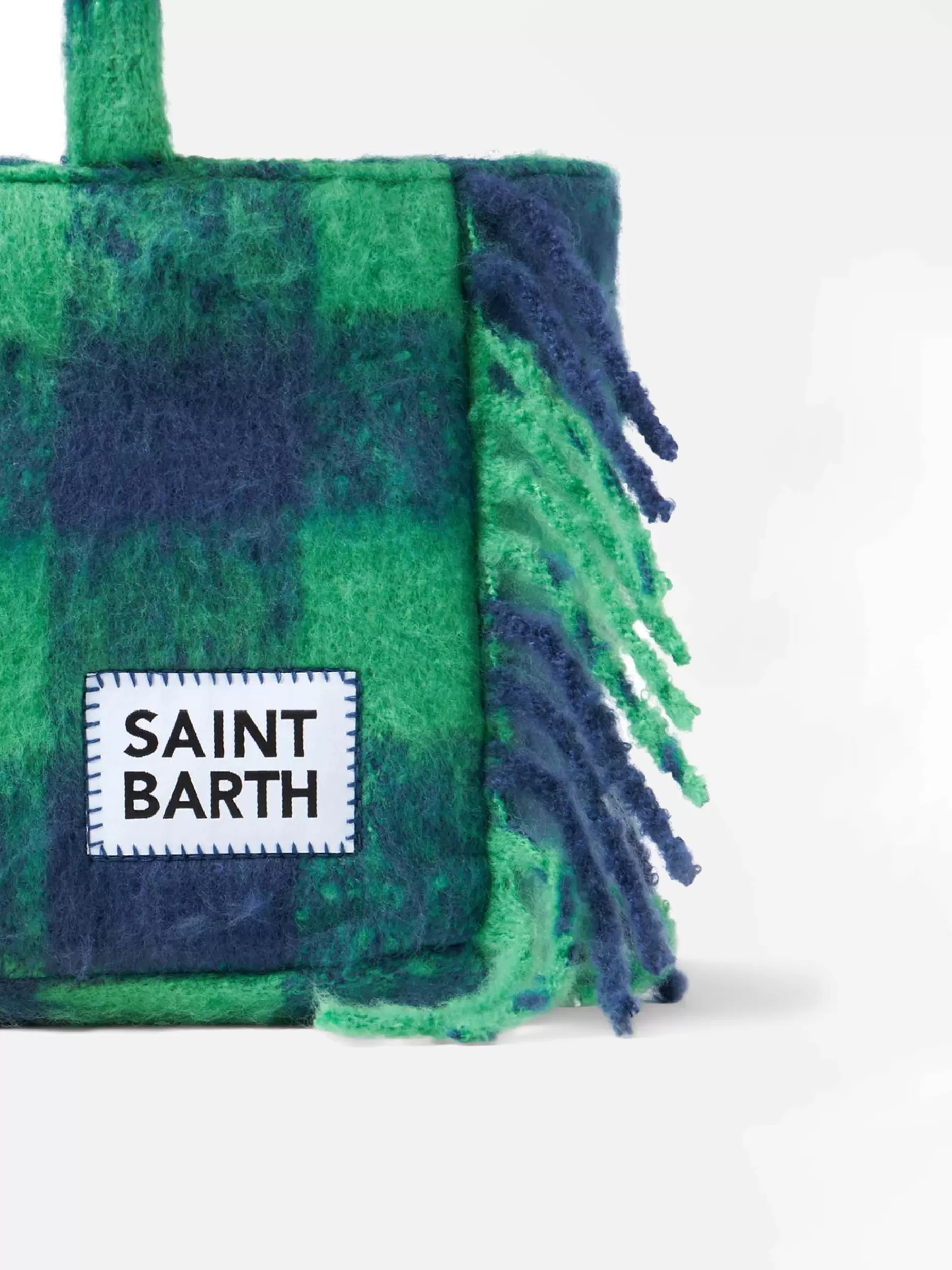 Shop Borsa a mano Colette con stampa tartan verde Accessori