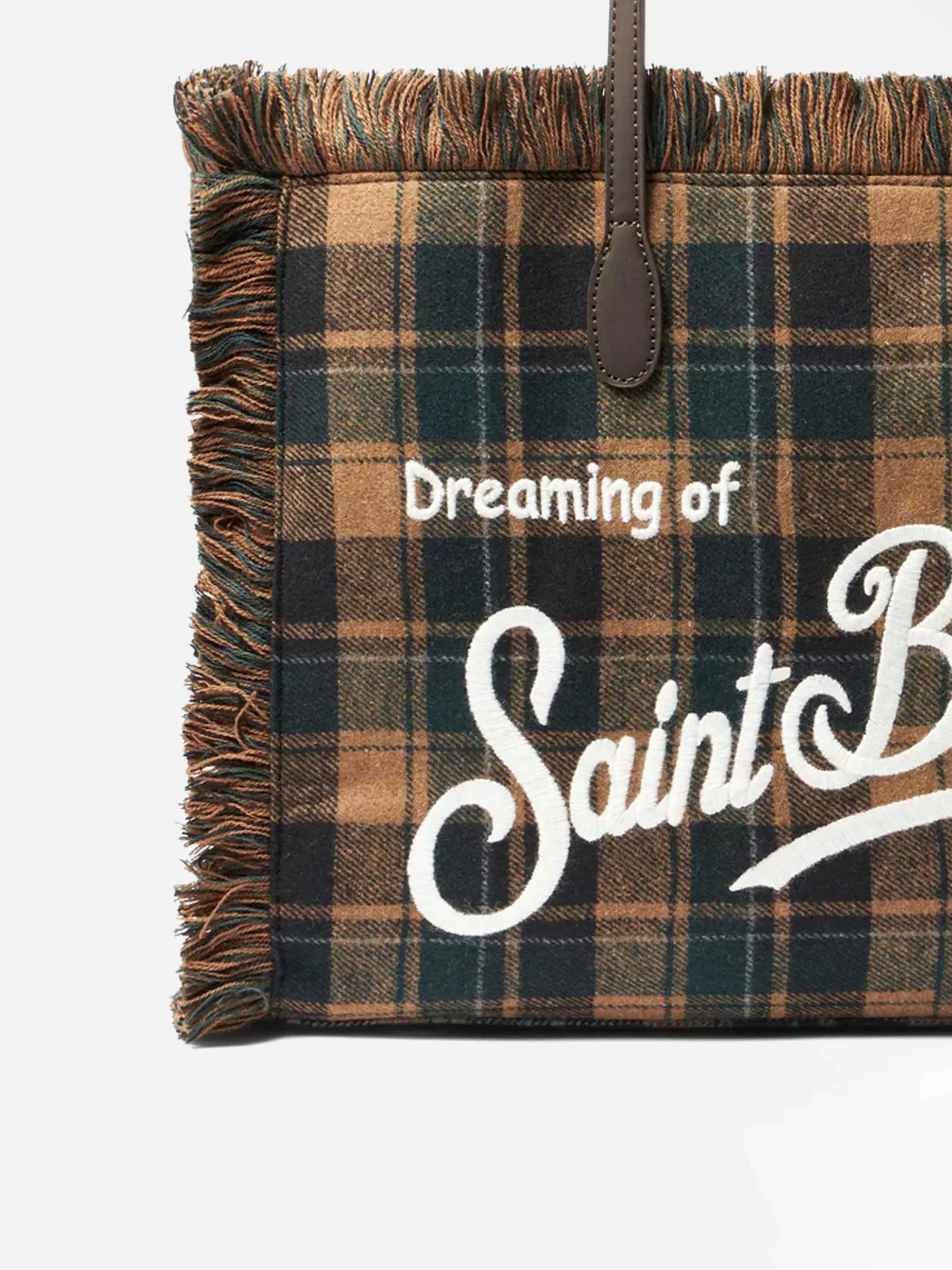 Best Sale Borsa a spalla Vanity con fantasia tartan verde e marrone Donna Borse A Spalla | Borse A Spalla