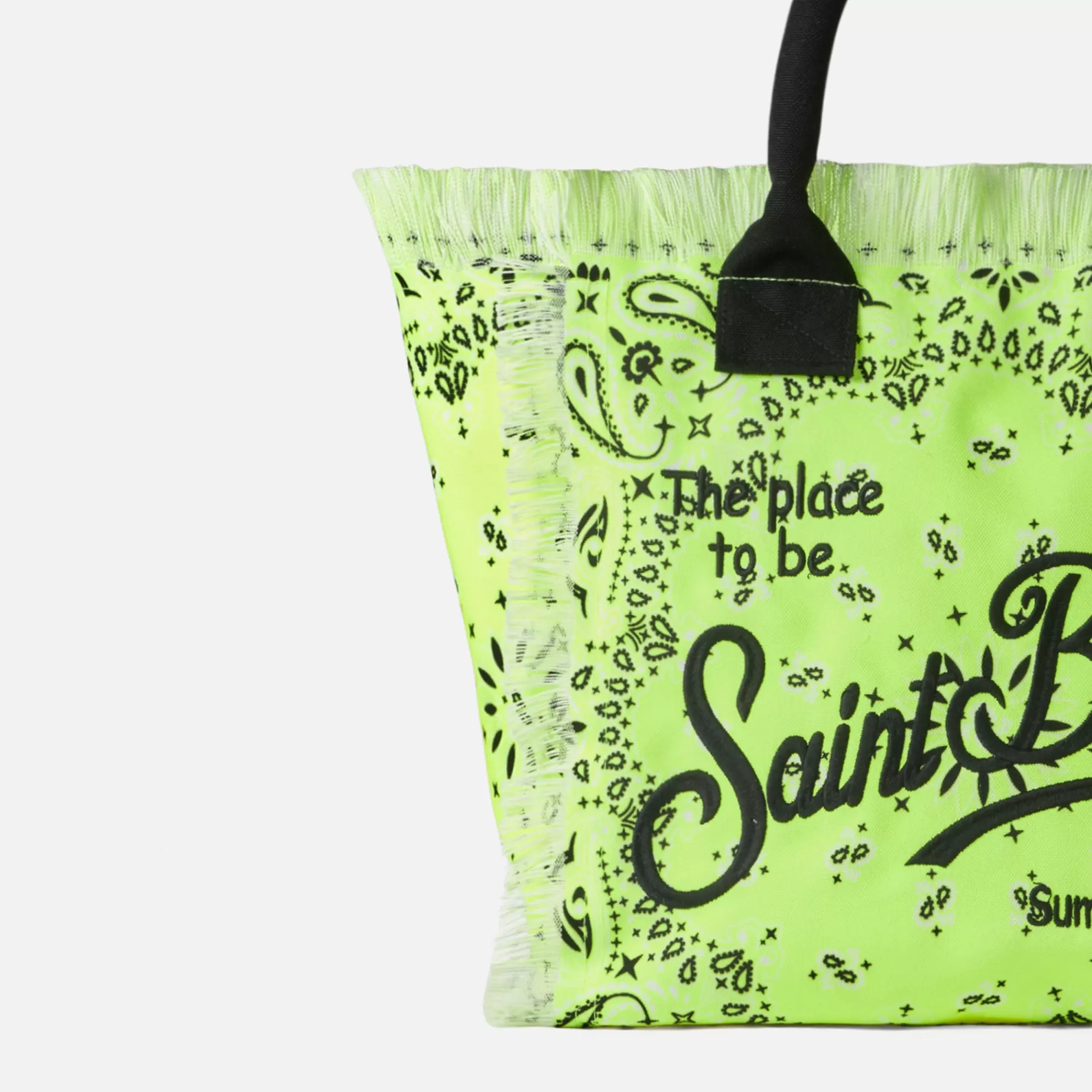 Clearance Borsa a spalla Vanity giallo fluo con stampa bandana Donna Borse A Spalla | Borse A Spalla