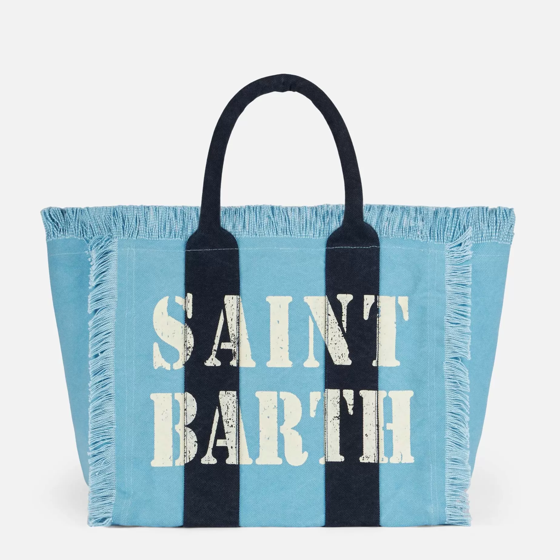 Fashion Borsa a spalla Vanity in canvas con logo Saint Barth Donna Borse A Spalla | Borse A Spalla
