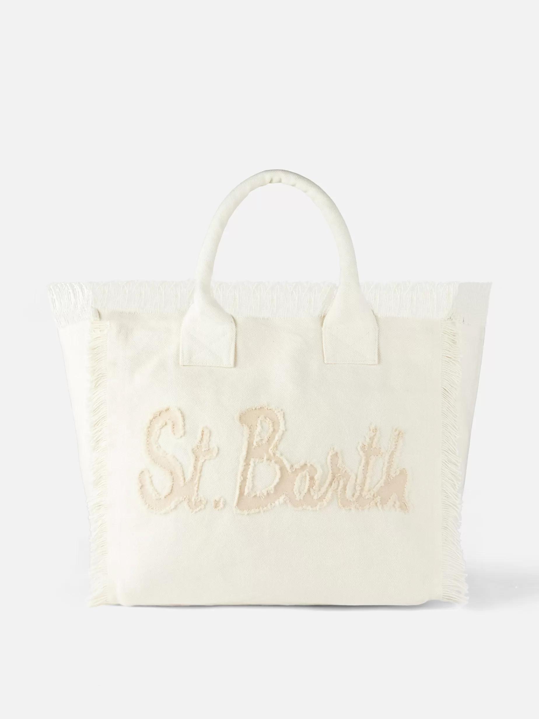 New Borsa a spalla Vanity in canvas con patch St.Barth Donna Borse A Spalla | Borse A Spalla