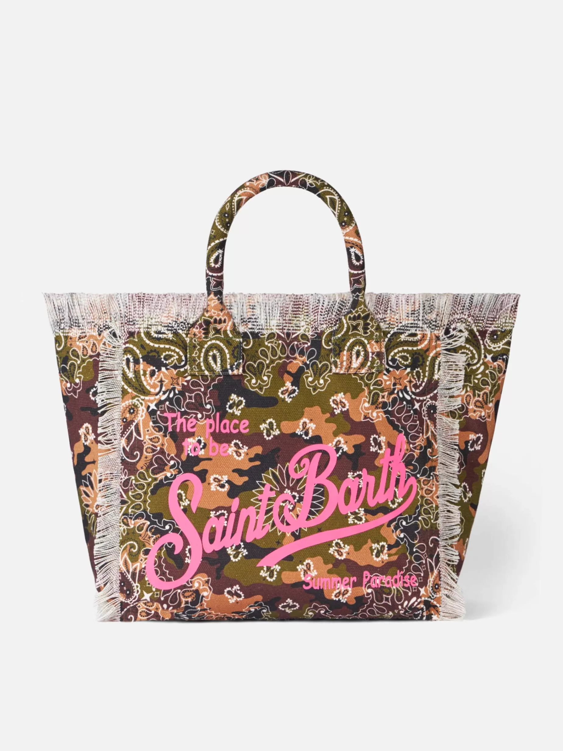 Cheap Borsa a spalla Vanity in canvas con stampa mimetica bandana Donna Borse A Spalla | Borse A Spalla