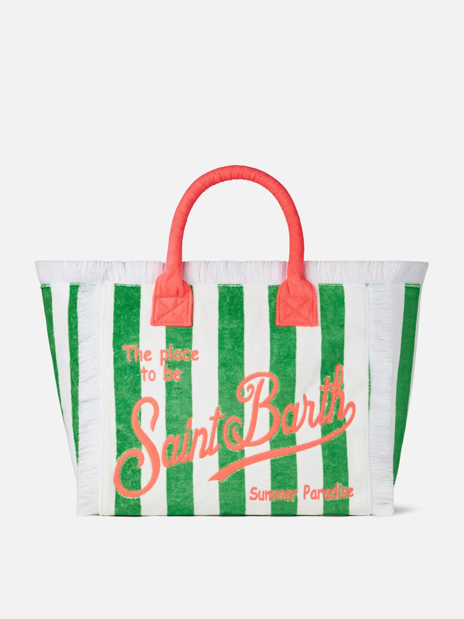 Best Sale Borsa a spalla Vanity in spugna con logo Saint Barth Donna Borse A Spalla | Borse A Spalla