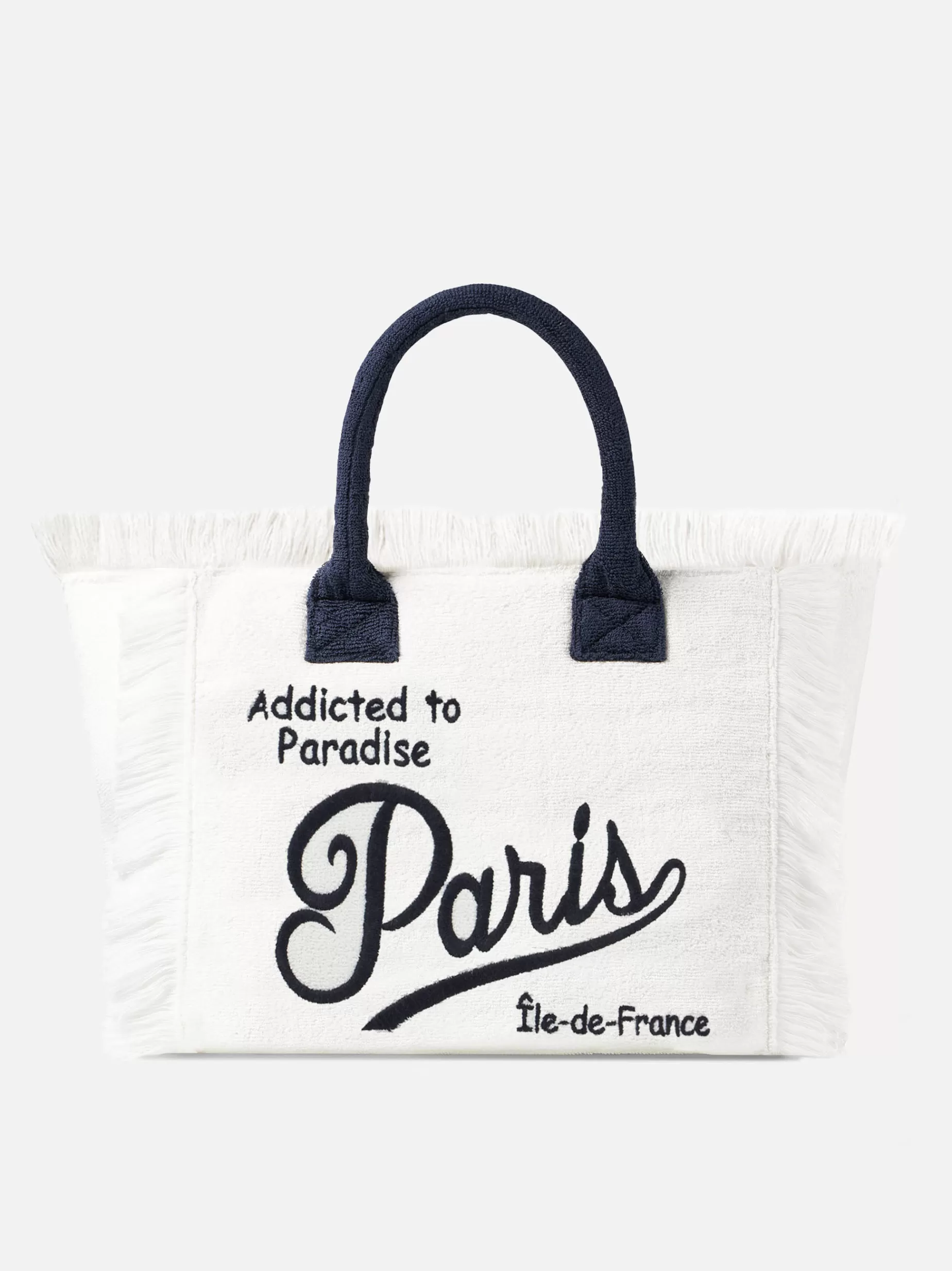 New Borsa a spalla Vanity in spugna con ricamo Paris Donna Borse A Spalla | Borse A Spalla