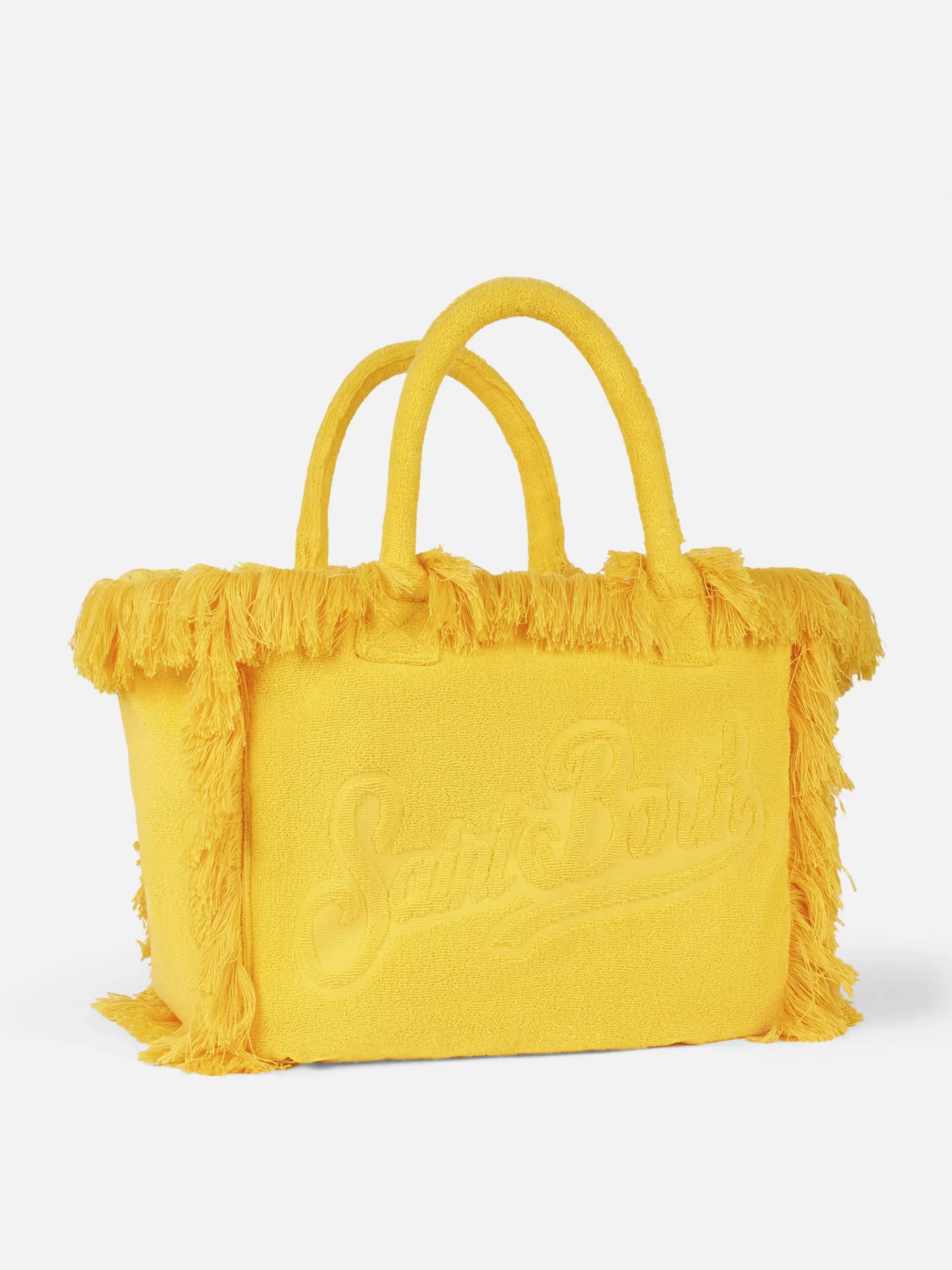 Best Sale Borsa a spalla Vanity in spugna gialla con logo impresso Donna Borse A Spalla | Borse A Spalla
