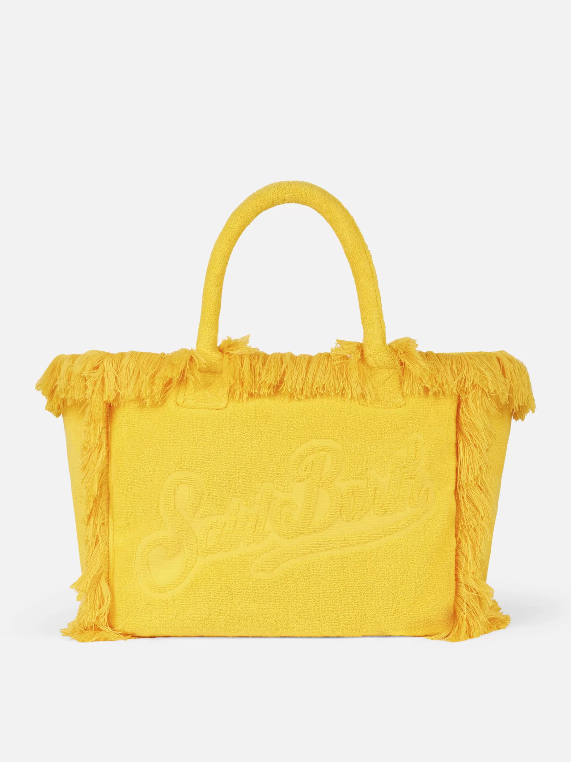 Best Sale Borsa a spalla Vanity in spugna gialla con logo impresso Donna Borse A Spalla | Borse A Spalla