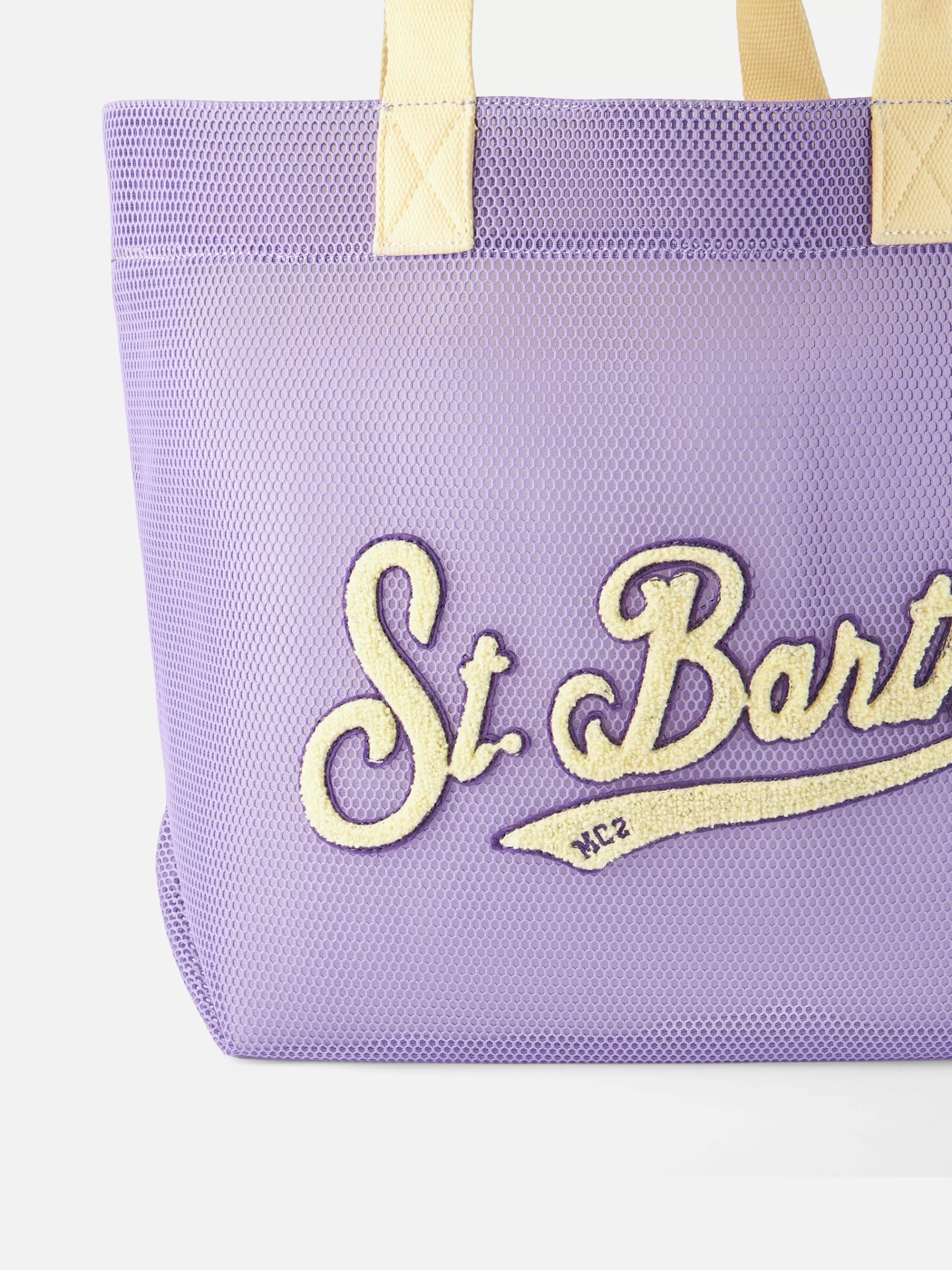 Shop Borsa shopper in rete viola con toppa in spugna | MELISSA SATTA SPECIAL EDITION Donna Borse A Spalla | Borse A Spalla