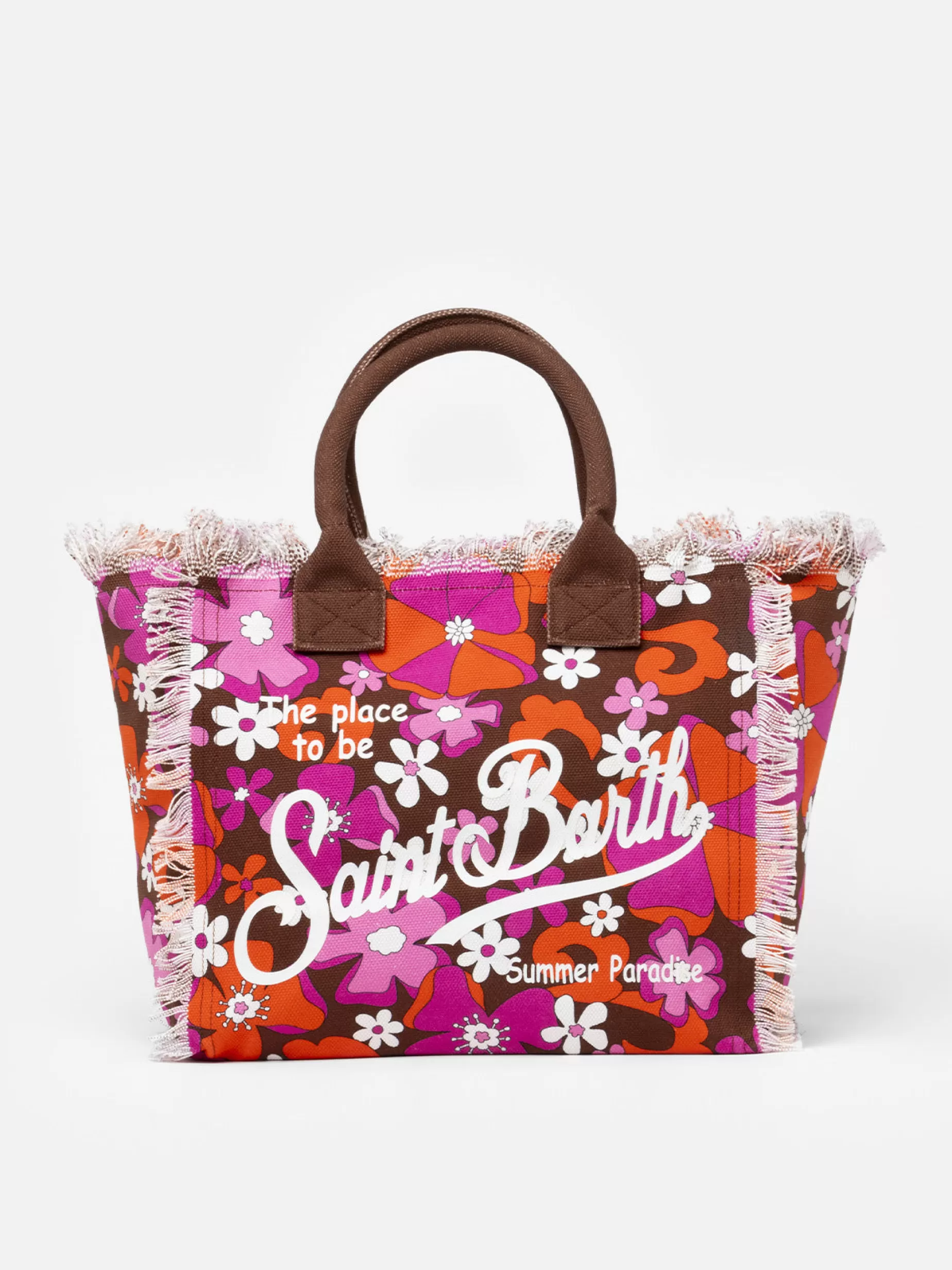 Discount Borsa tote in tela di cotone con stampa floreale retrò Donna Borse A Spalla | Borse A Spalla