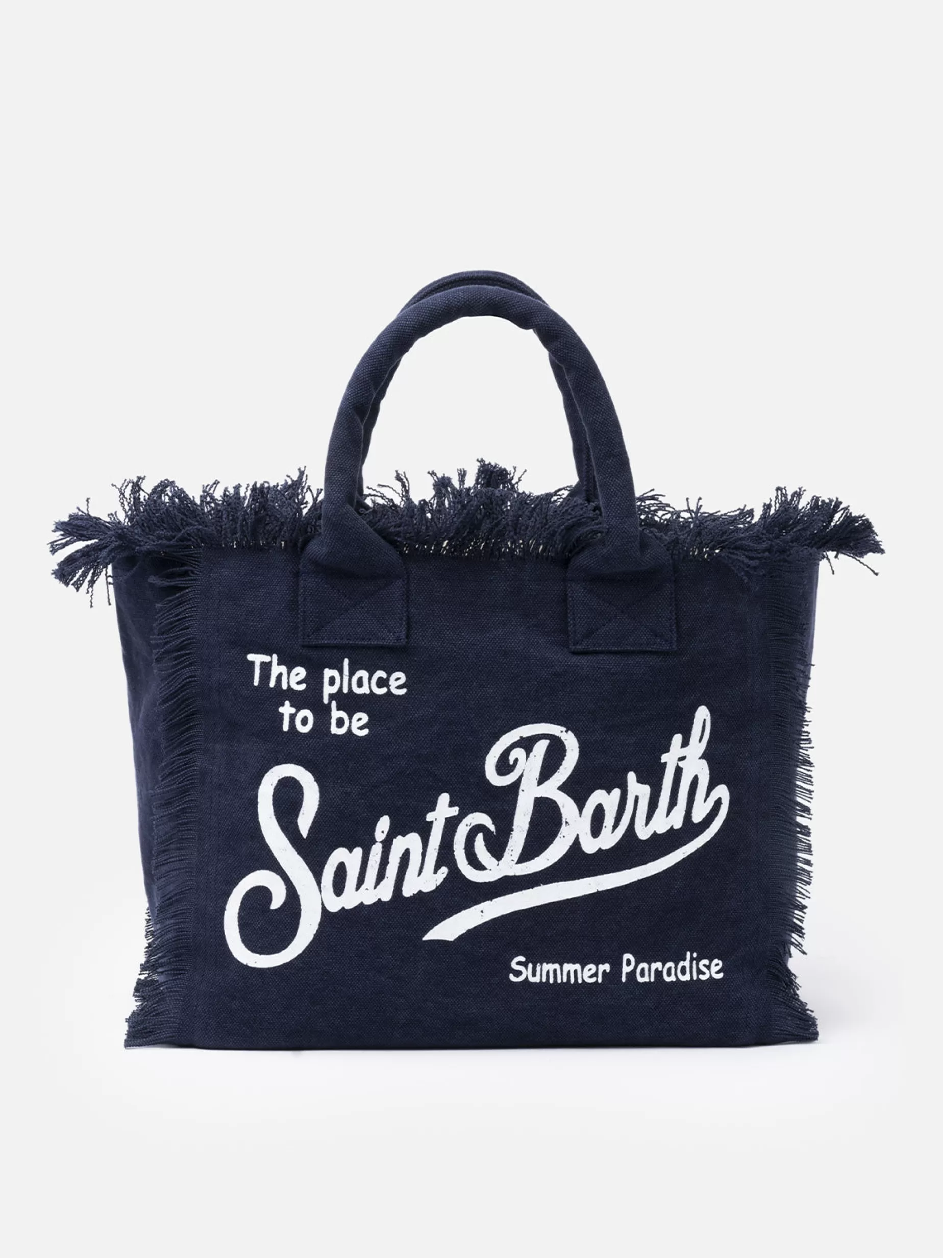 Cheap Borsa tote Vanity in tela di cotone blu navy Donna Borse A Spalla | Borse A Spalla