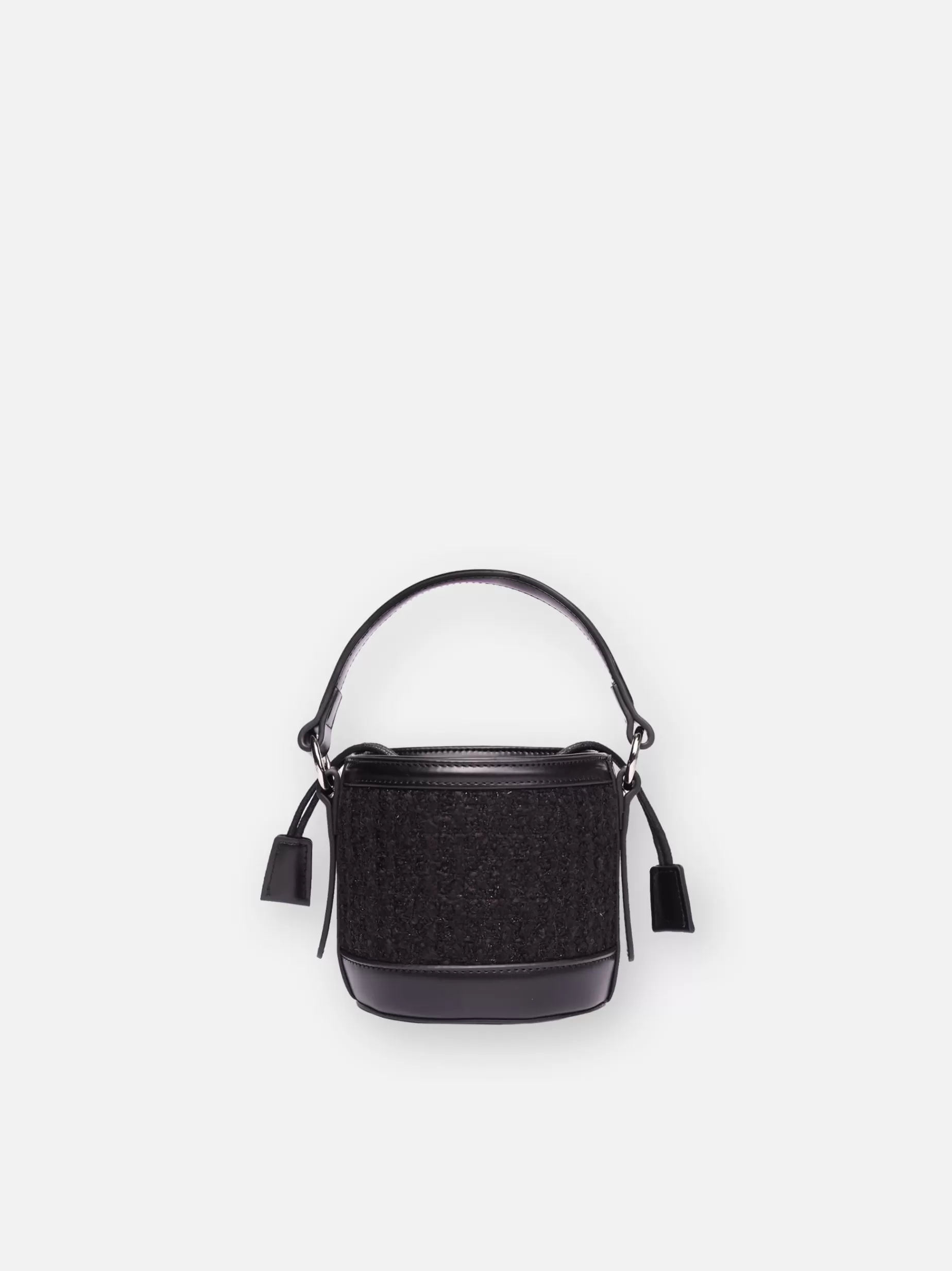 Online Bucket bag Mia with black tweed fabric Donna Micro Borse | Micro Borse