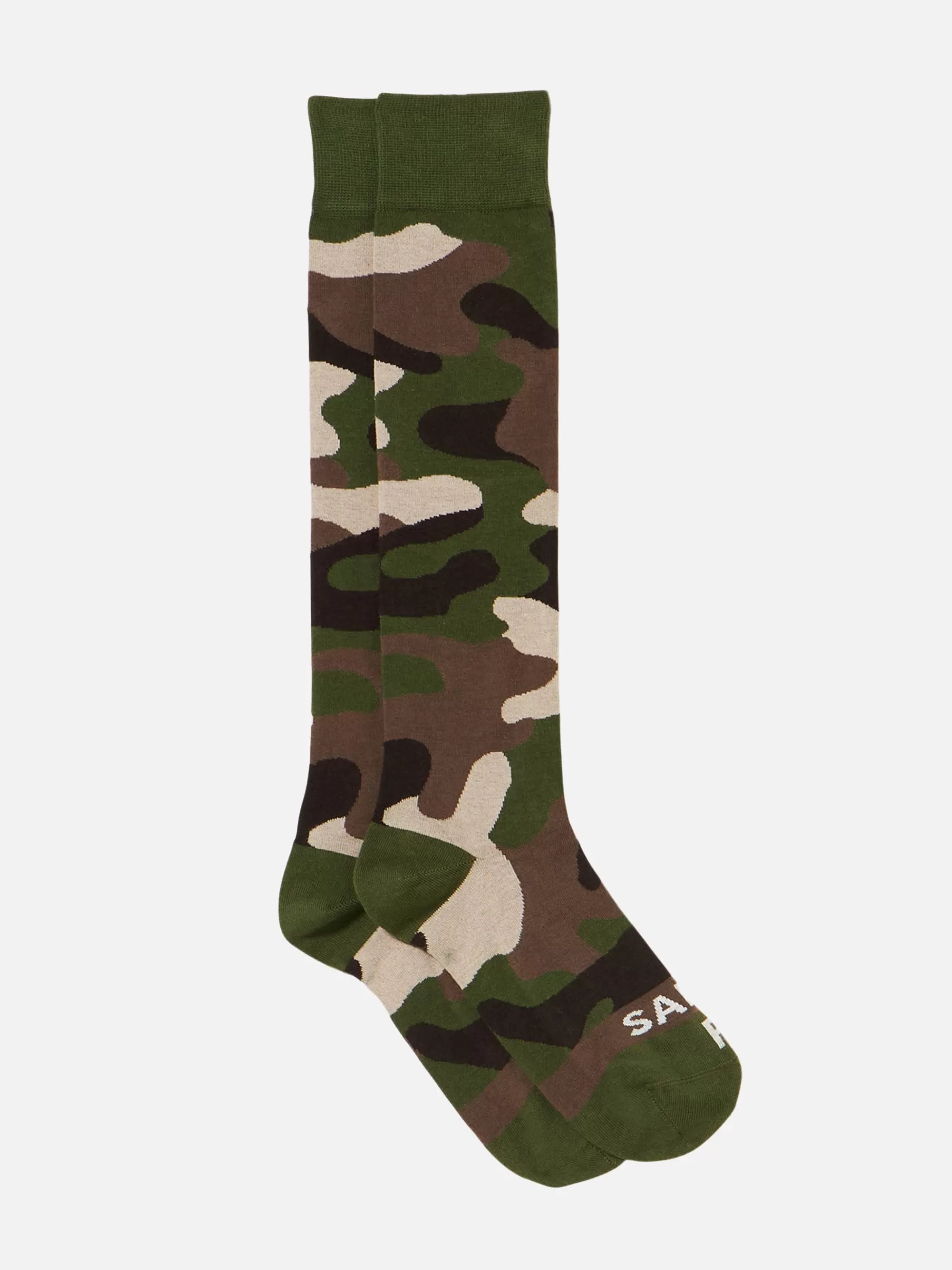 Flash Sale Calze lunghe da uomo con camouflage verde Uomo Calze