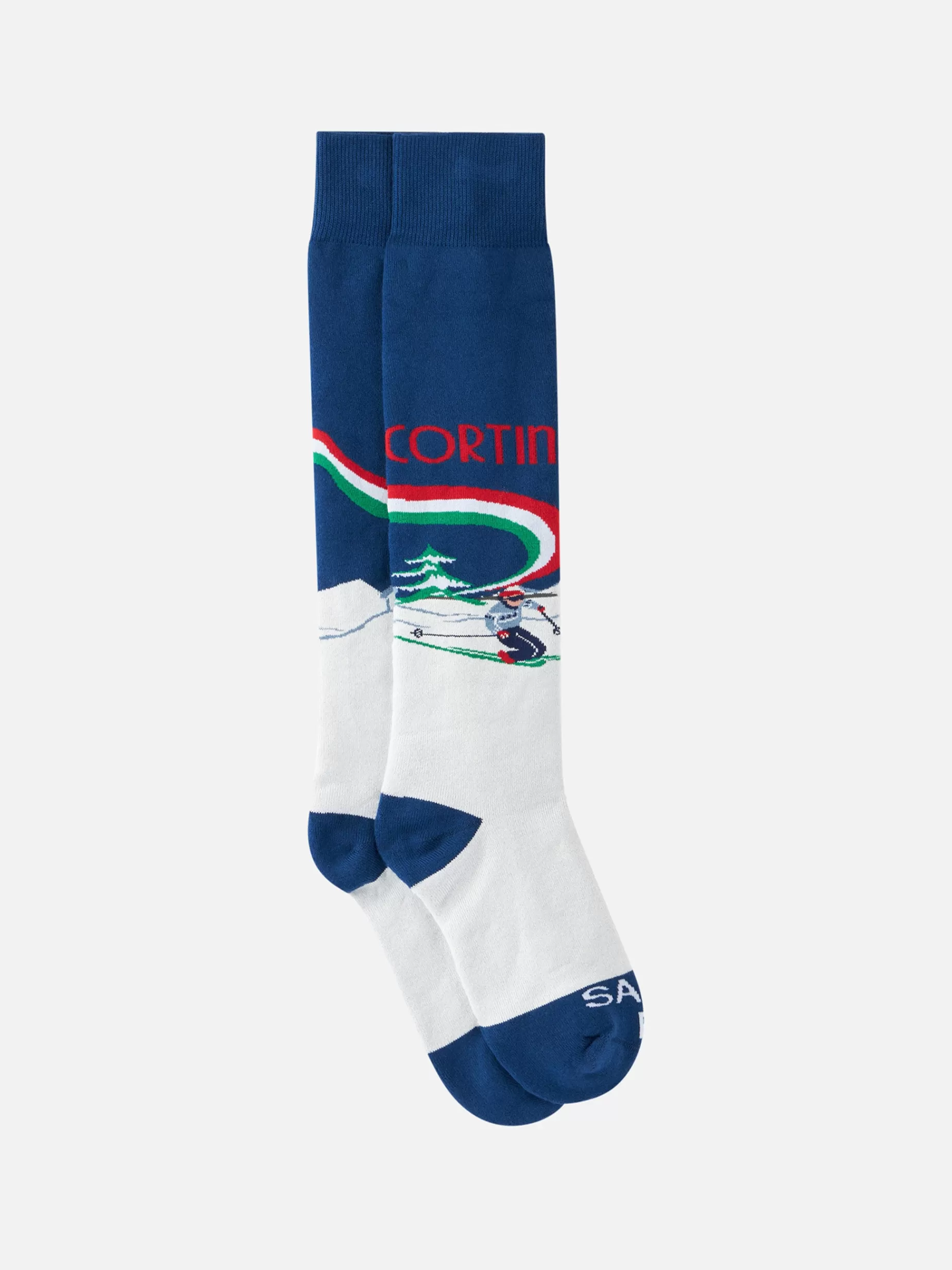 Cheap Calzini lunghi da uomo con stampa sciatori cortina Uomo Calze