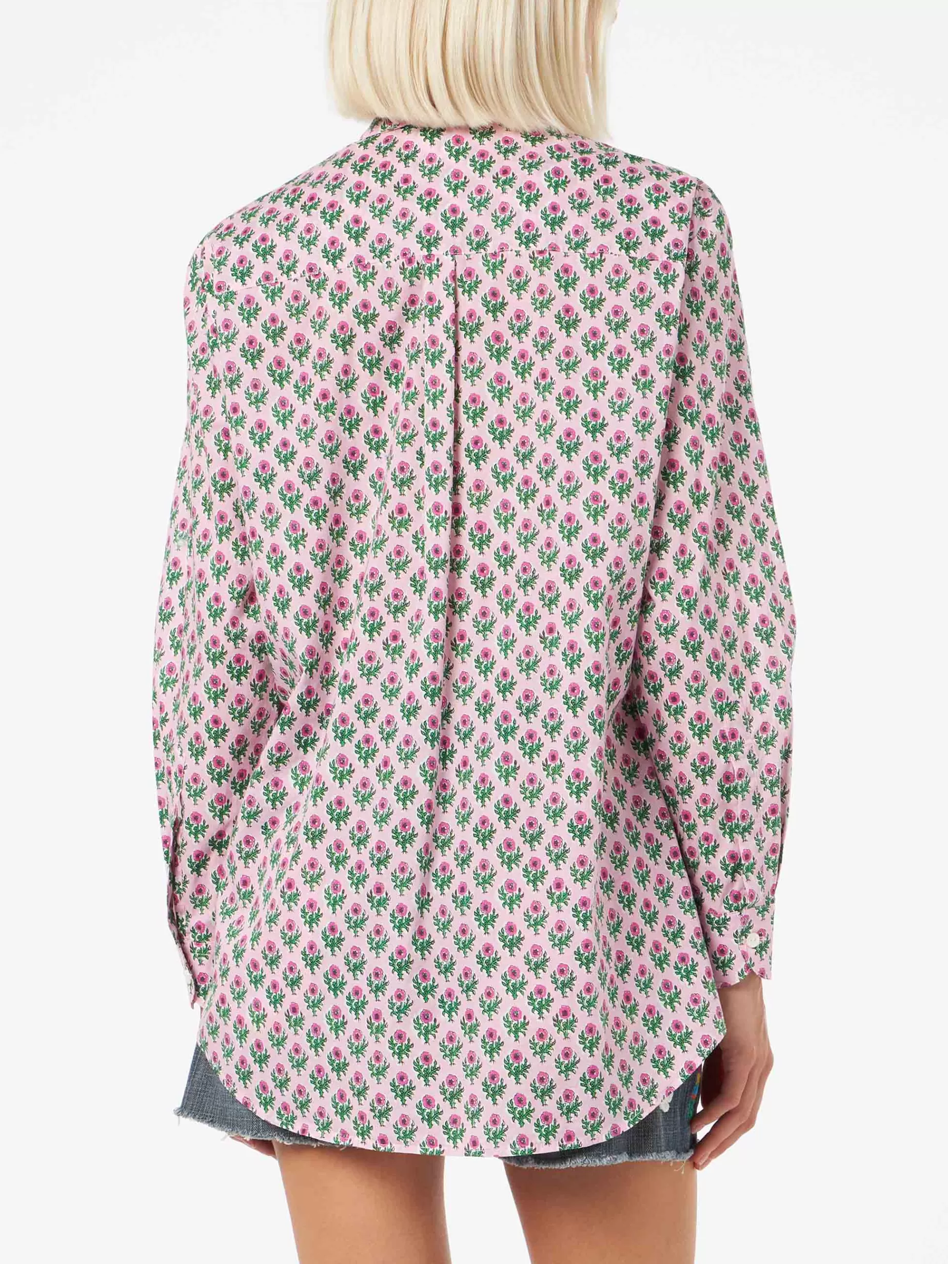 Best Sale Camicia da donna over Brigitte in cotone con stampa fiori Donna Camicie E Top