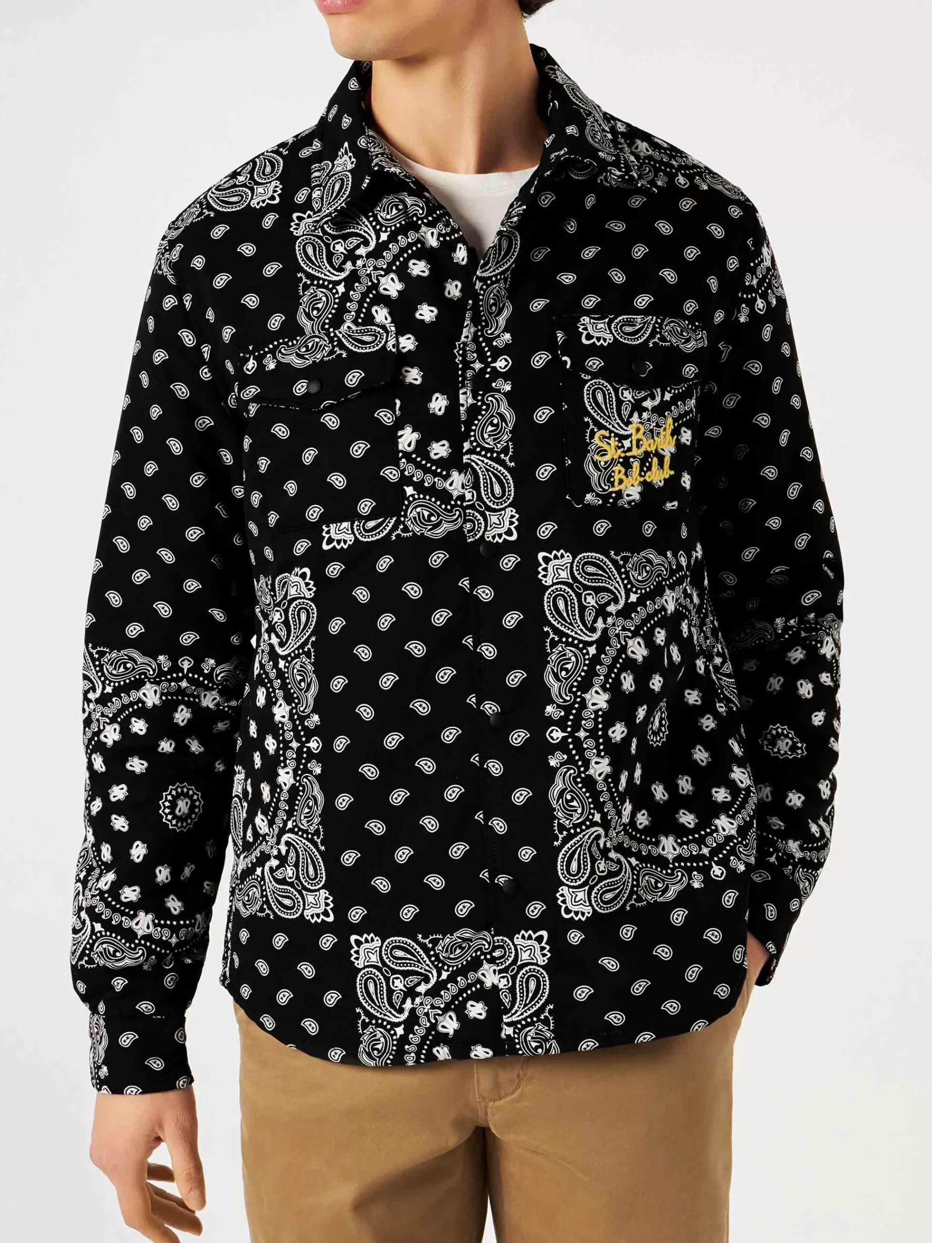 Fashion Camicia over con taschino e ricamo St. Barth Bob Club Uomo Overshirts And Jackets