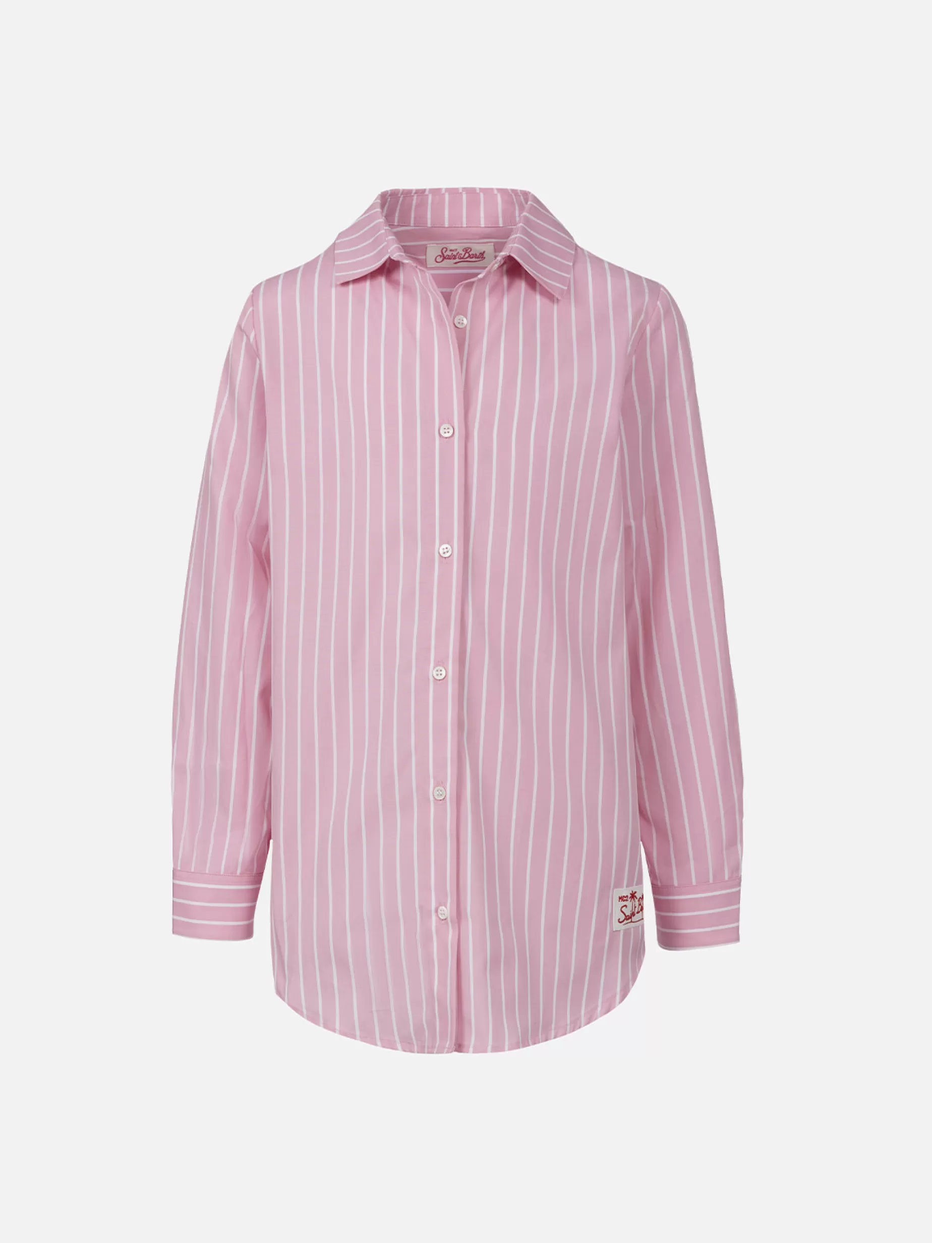 Discount Camicia over da bambina Mini Brigitte in cotone con stampa rigata Camicie