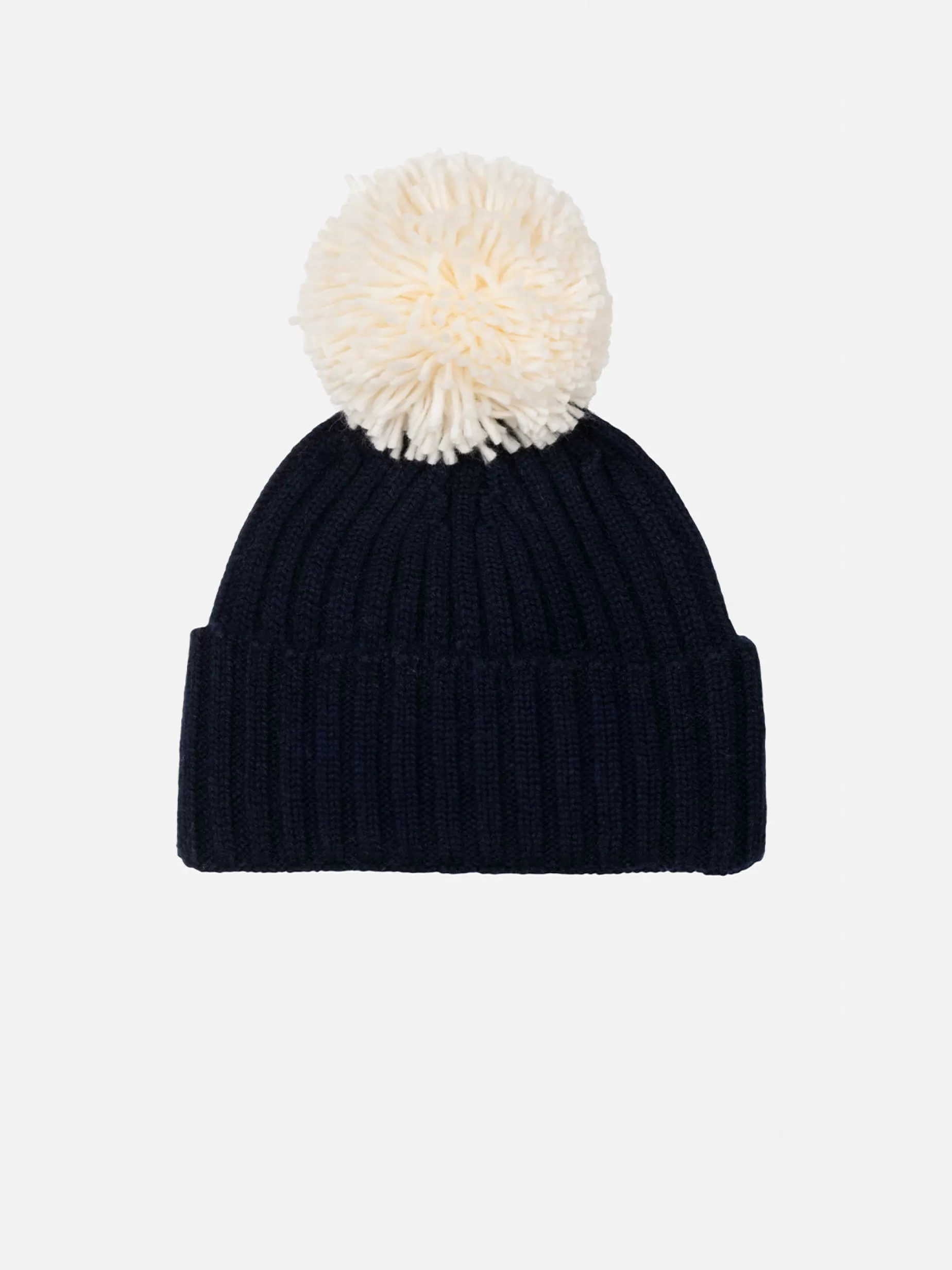 Discount Cappello blu da bambino Wengen con pompon e ricamo St. Barth Bambino Cappelli E Berretti | Maglieria
