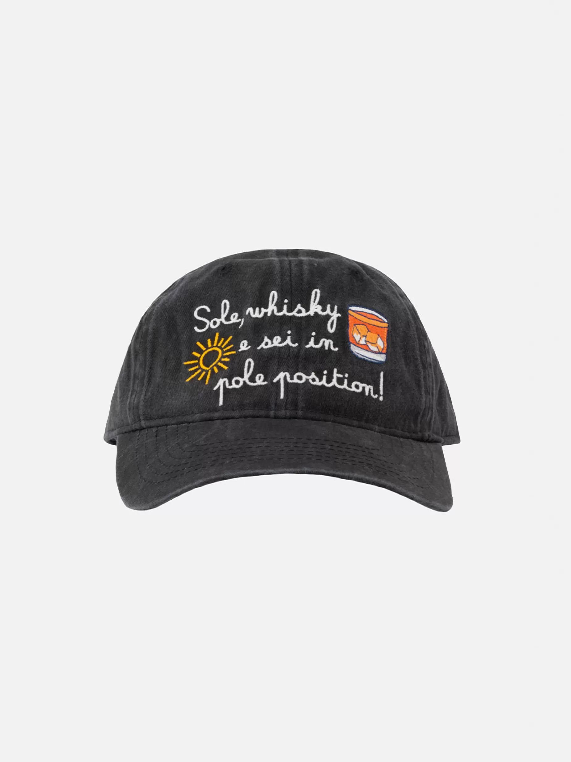 Best Cappello da baseball ricamato in denim Davis con ricamo Sole, whisky e sei in pole position | VACANZE DI NATALE EDIZIONE SPECIALE Uomo Cappelli E Berretti