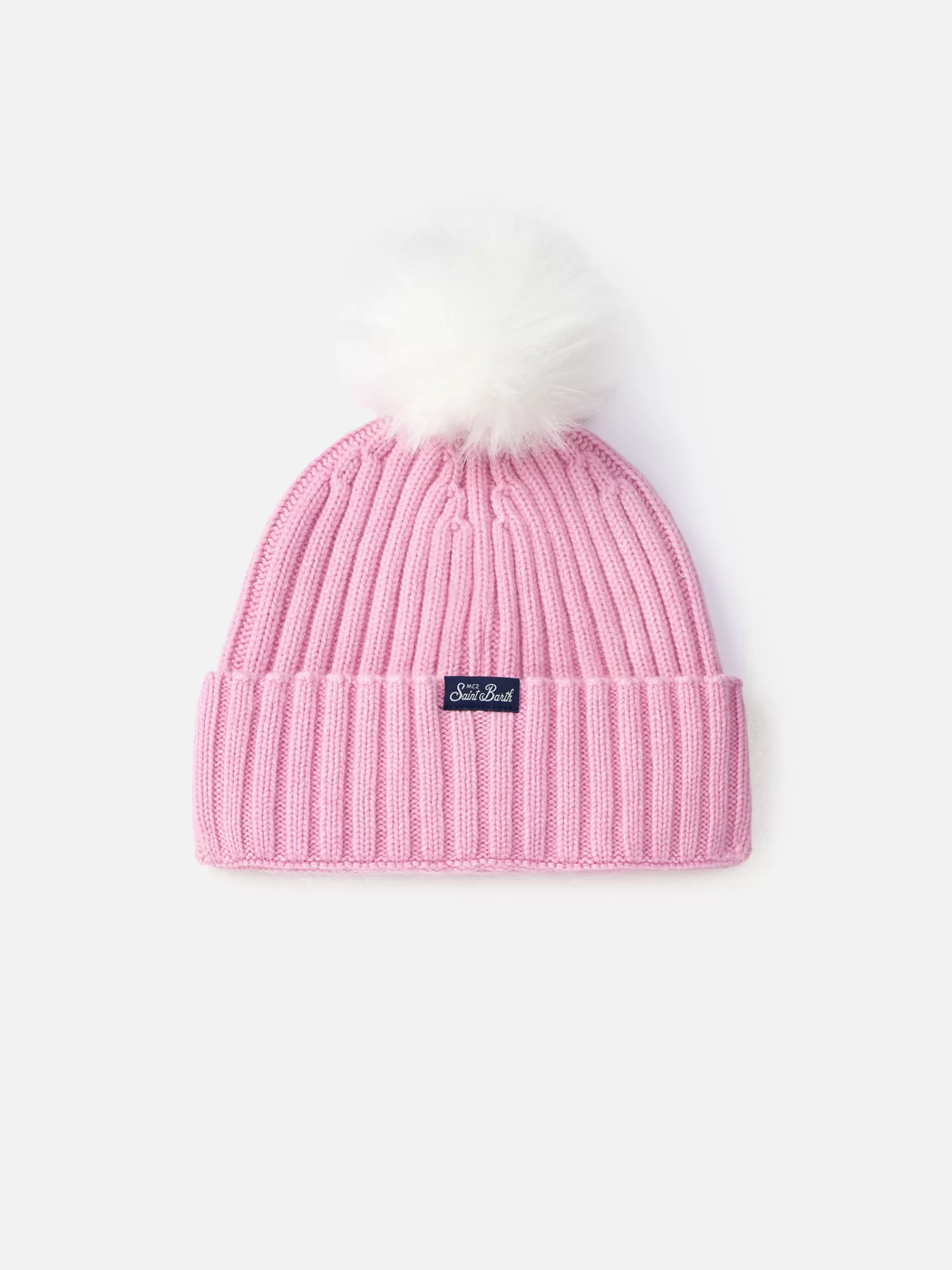 Best Cappello da donna rosa a coste Wengen con ricamo Cortina Donna Cappelli E Berretti