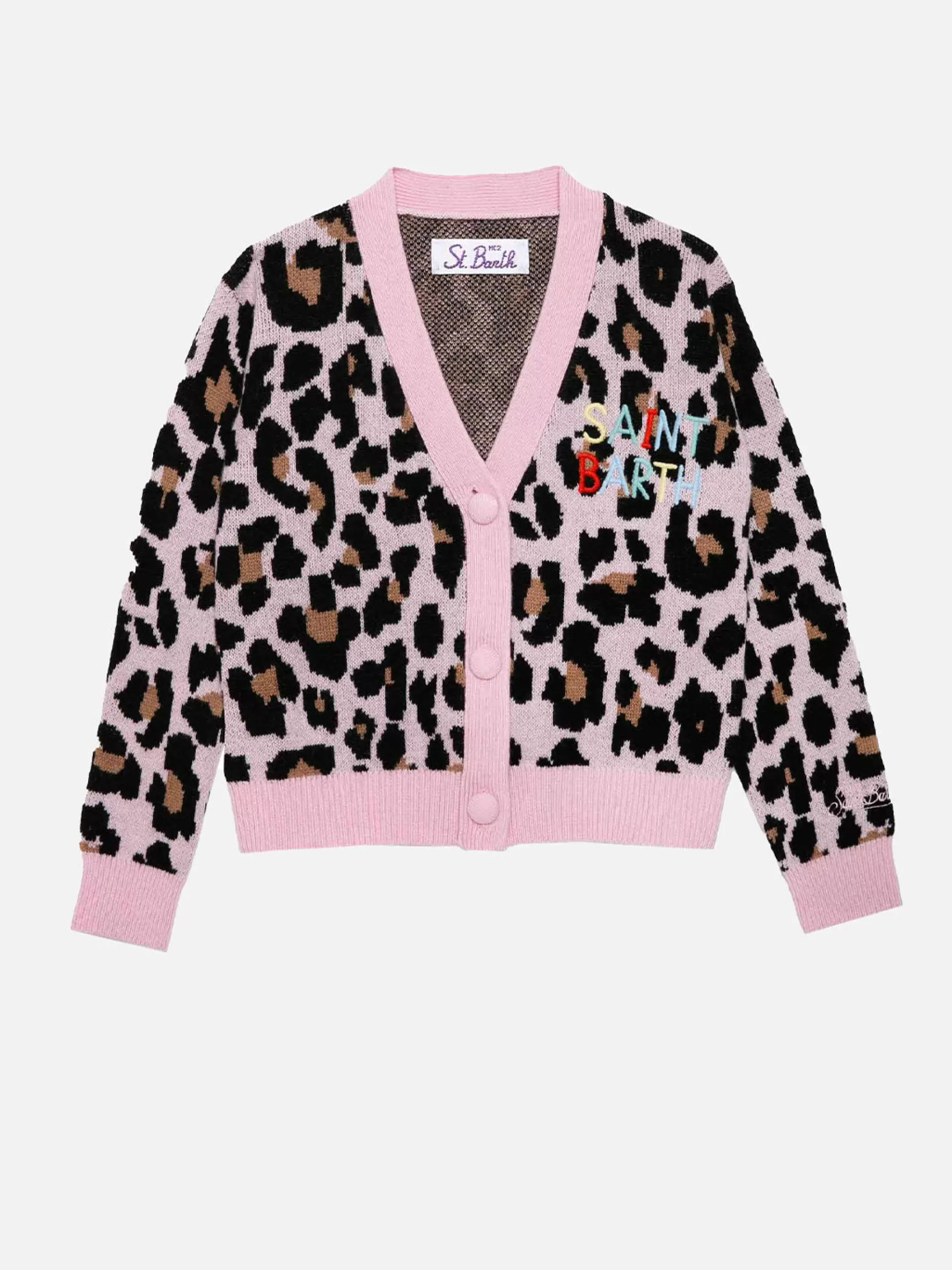 Best Cardigan corto da bambina con ricamo Saint Barth Maglieria