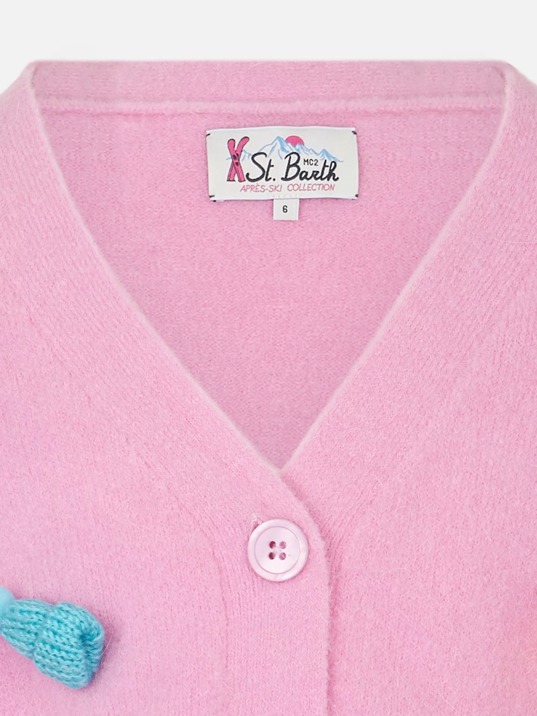 Best Cardigan corto per bambina in garzato con maniche a sbuffo Maglieria