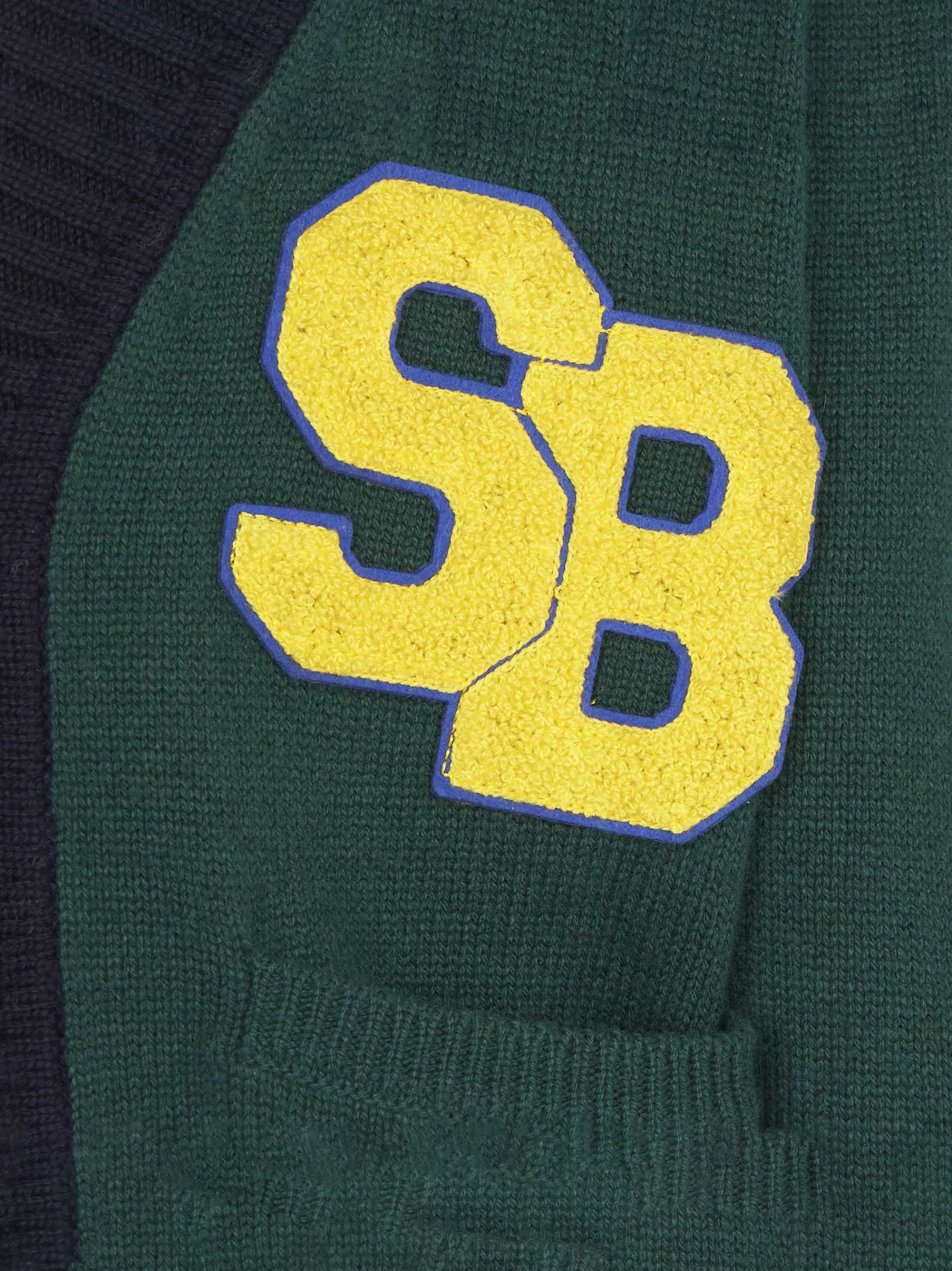 Sale Cardigan in maglia con patch e ricamo St. Barth College Bambino Maglieria