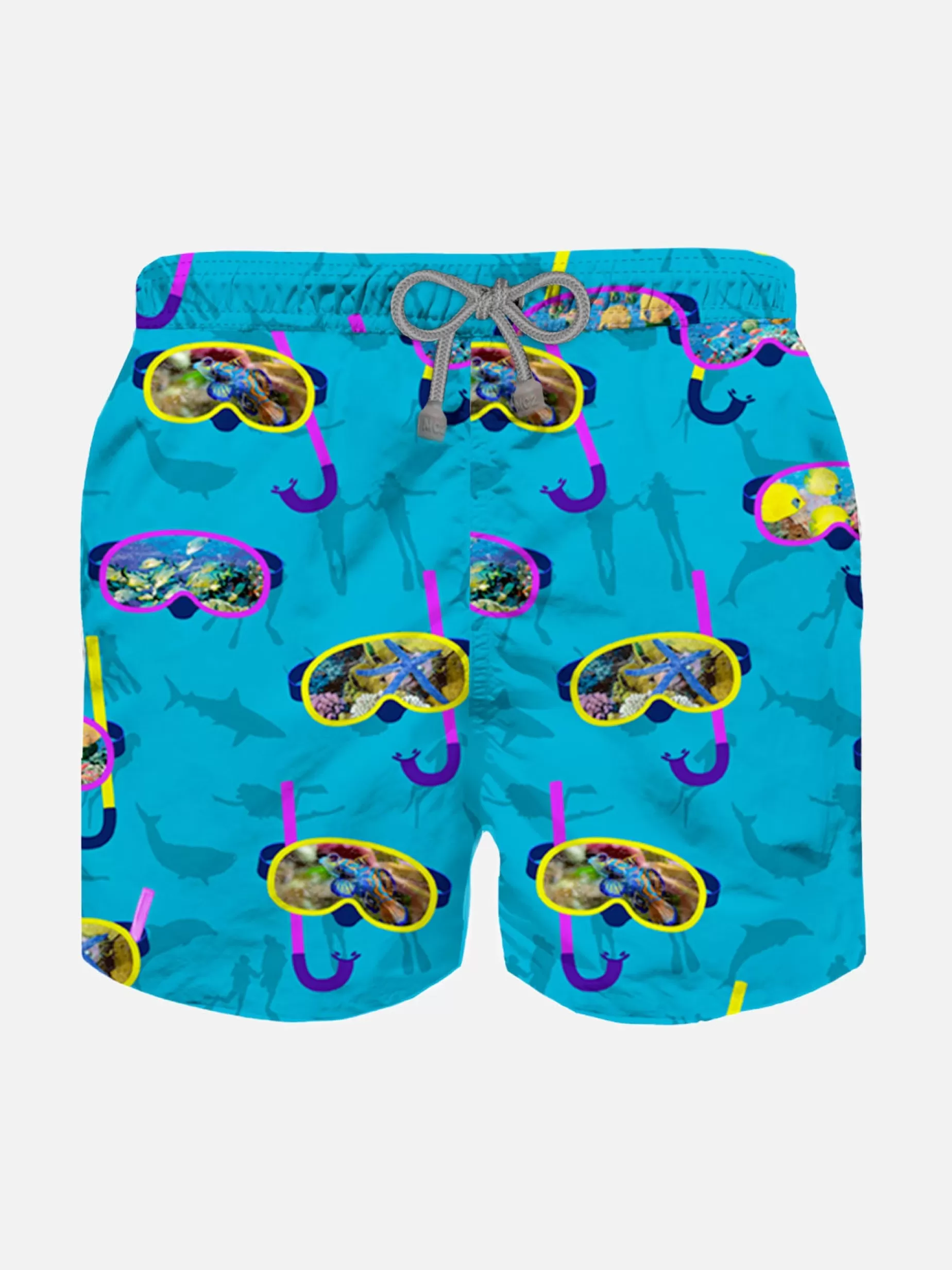 Best Sale Costume da bagno classico da bambino con stampa maschera da sub Uomo Costumi Mare Stampati | Tessuto Mano Pesca