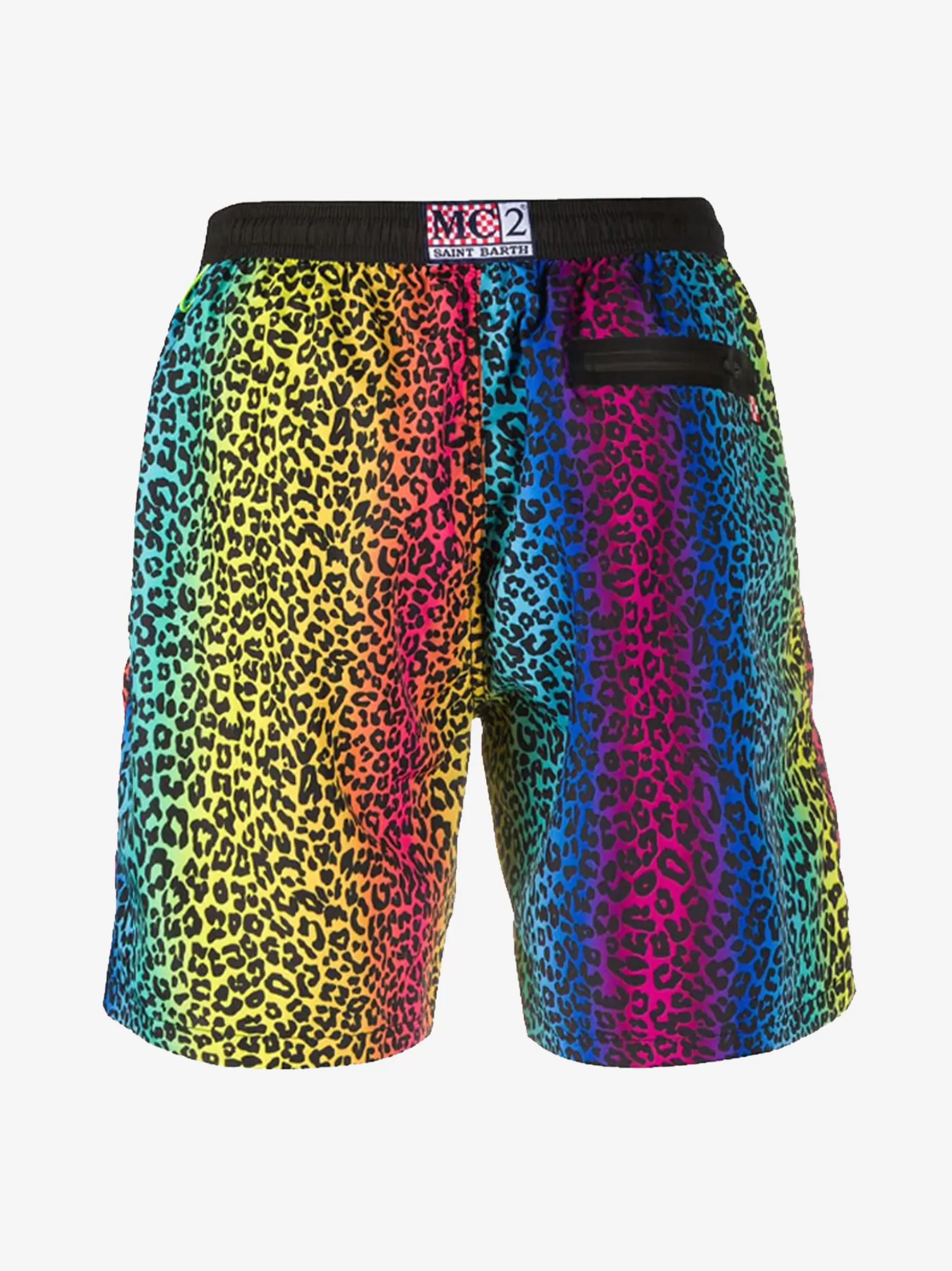 New Costume da bagno con zip in tessuto leggero stampa animalier arcobaleno Uomo Costumi Mare Stampati | Tessuto Leggero