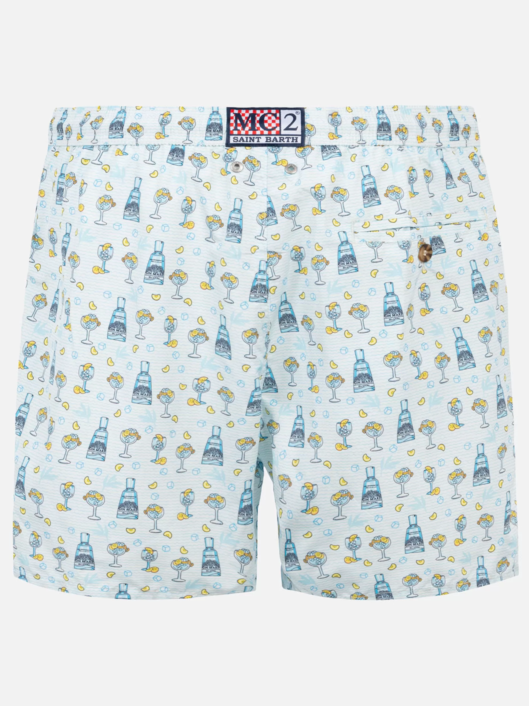Sale Costume da bagno da uomo in tessuto leggero con stampa gin | GIN MARE EDIZIONE SPECIALE Uomo Costumi Mare Microfantasia | Tessuto Leggero