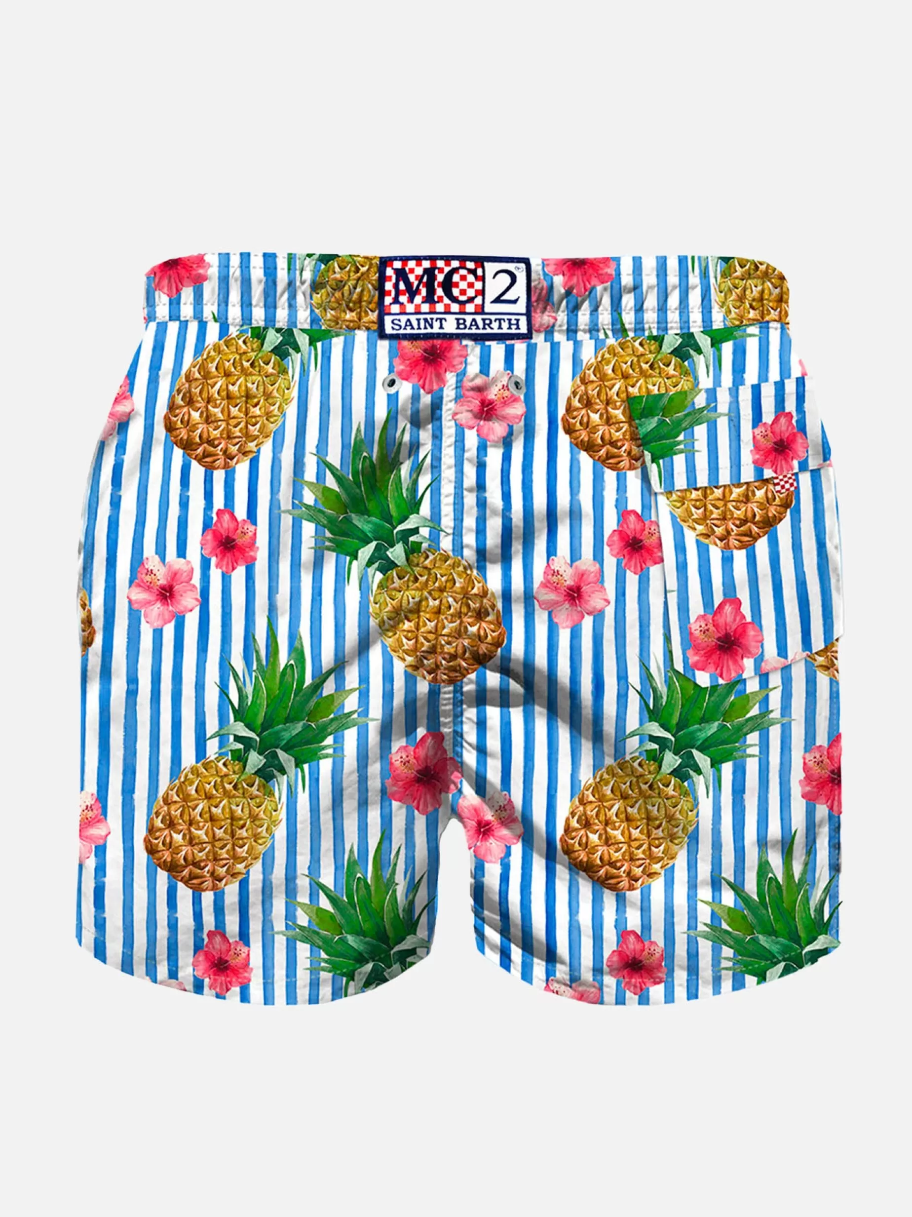 Best Sale Costume da bagno da bambino con stampa ananas Uomo Costumi Mare Stampati | Tessuto Mano Pesca