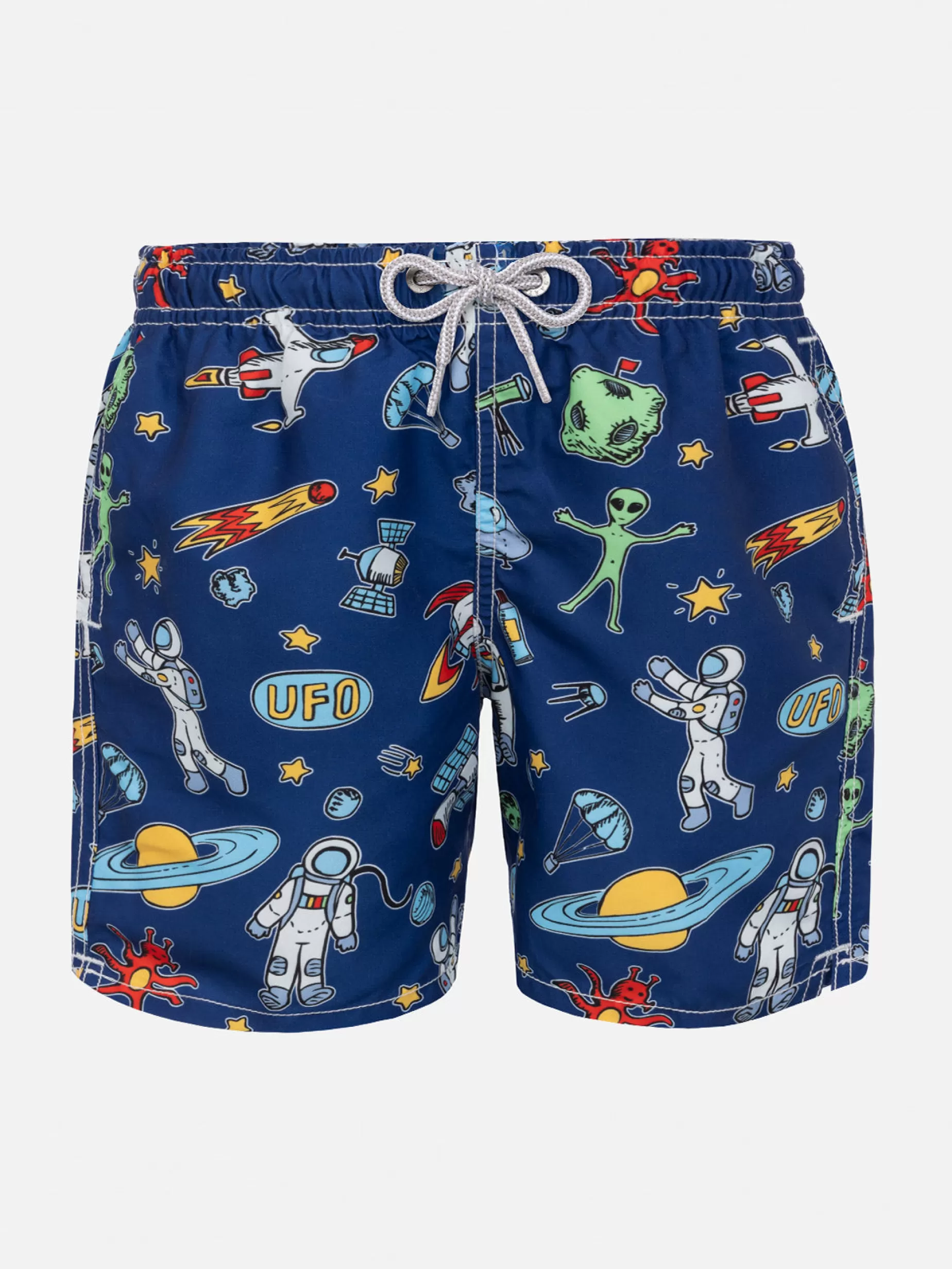 Discount Costume da bagno da bambino con stampa astronauta Uomo Tessuto Mano Pesca | Tessuto Mano Pesca